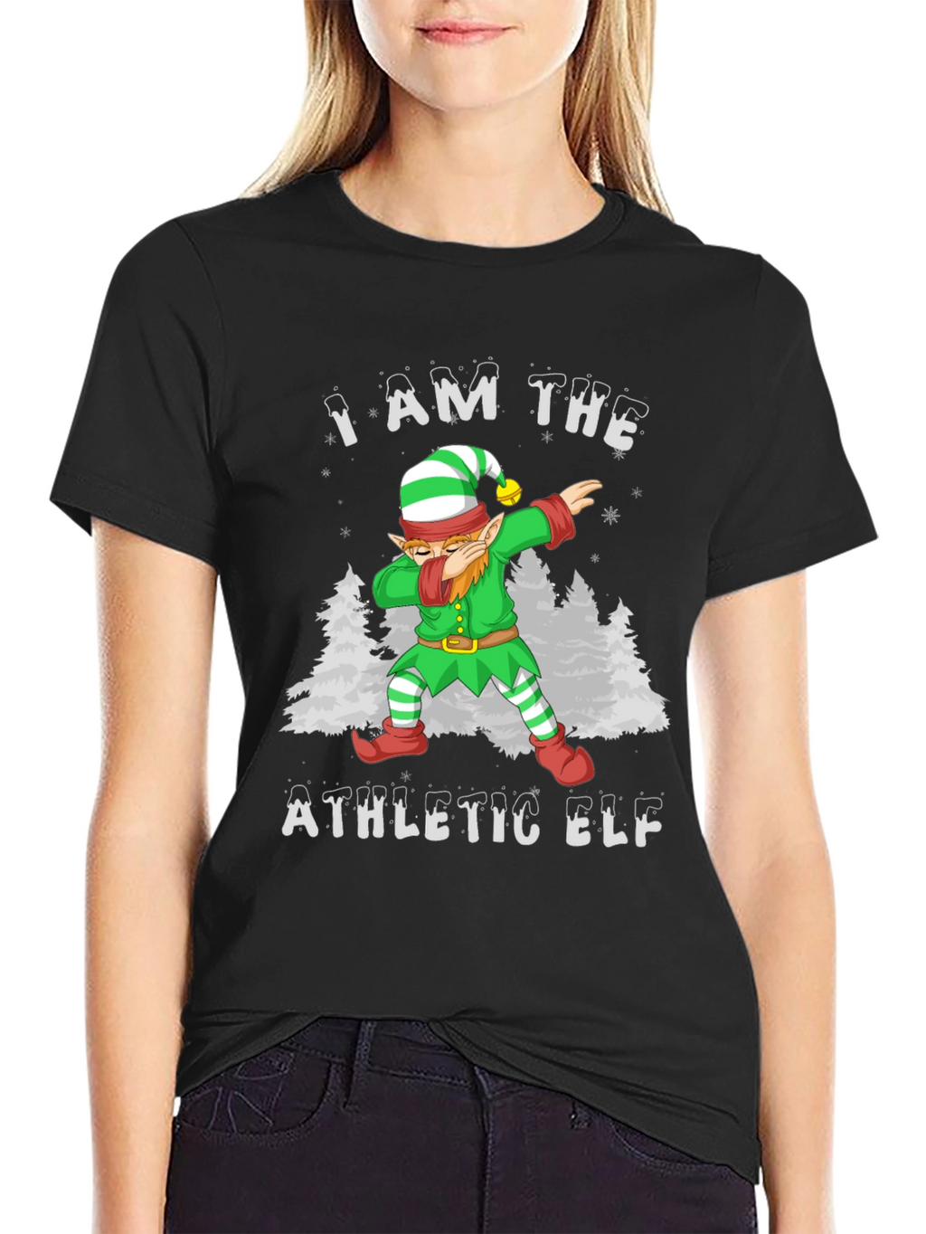 Athletic Elf Christmas Holiday T-Shirt