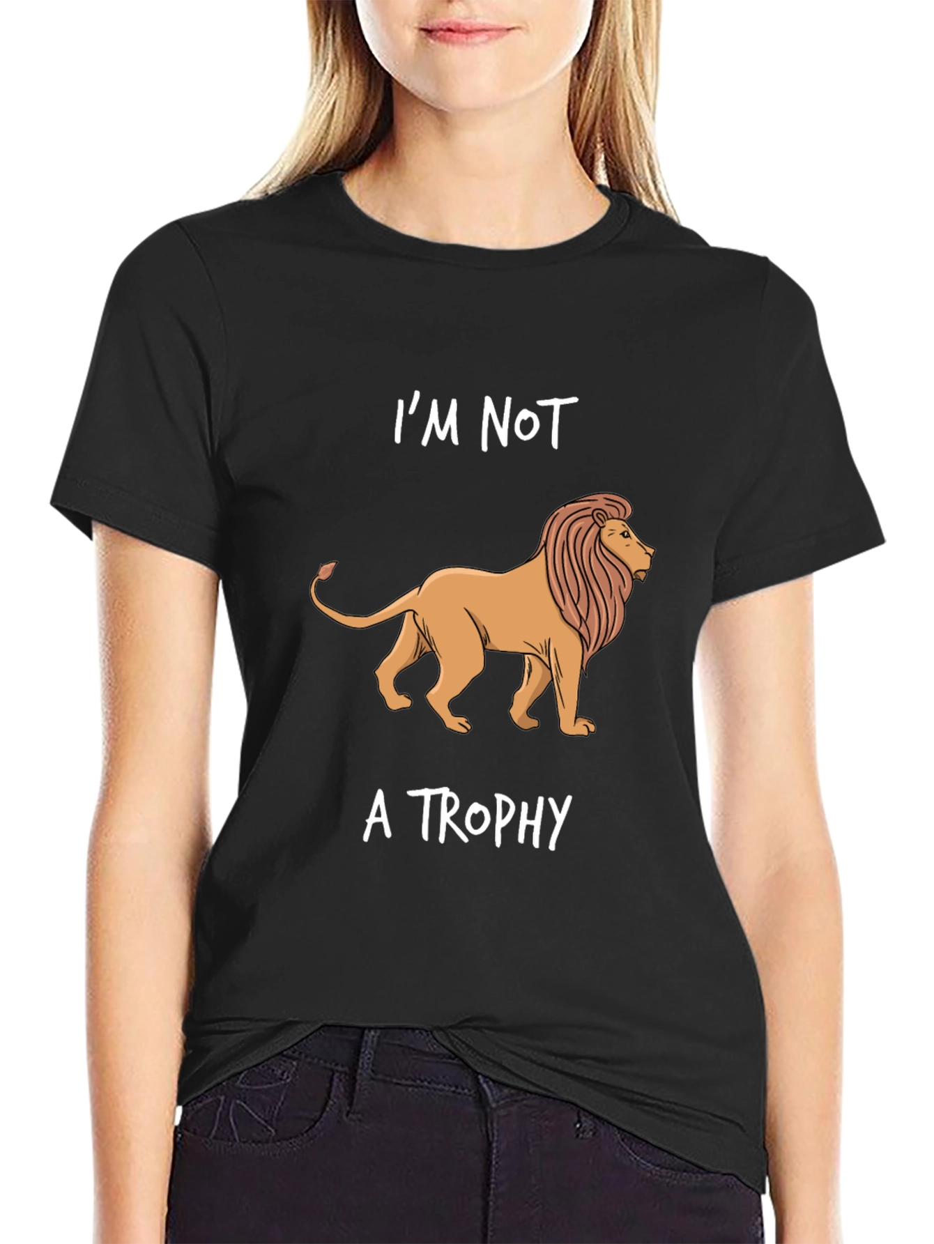 Im Not a Trophy Black Graphic Tee