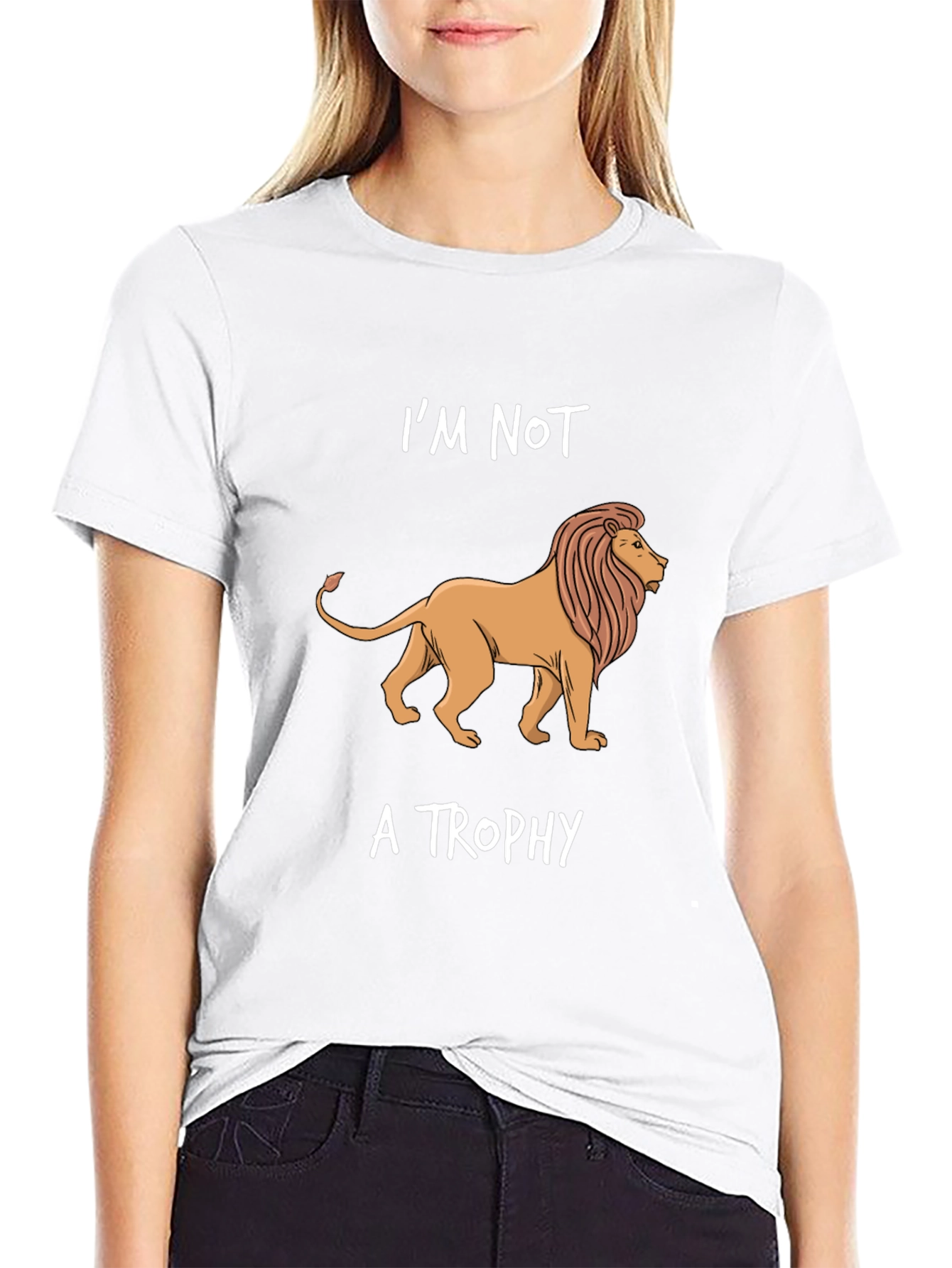 Im Not a Trophy Black Graphic Tee