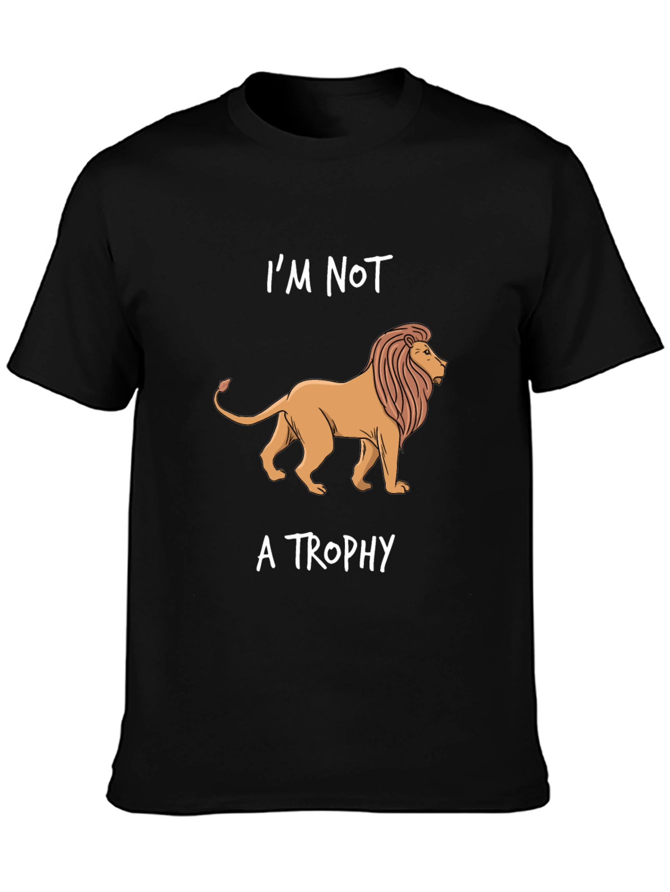 Im Not a Trophy Black Graphic Tee