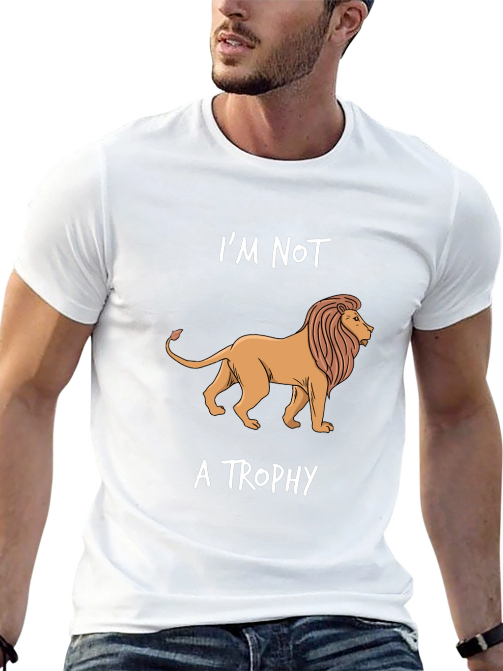 Im Not a Trophy Black Graphic Tee