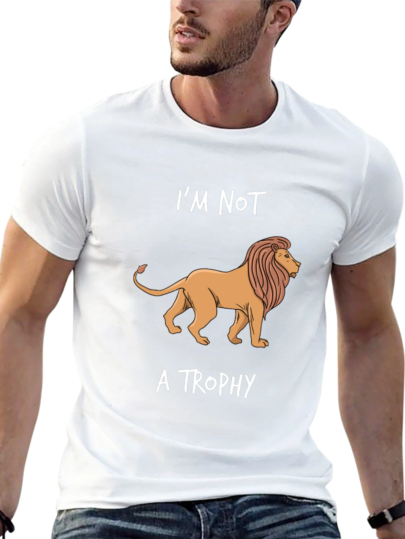 Im Not a Trophy Black Graphic Tee