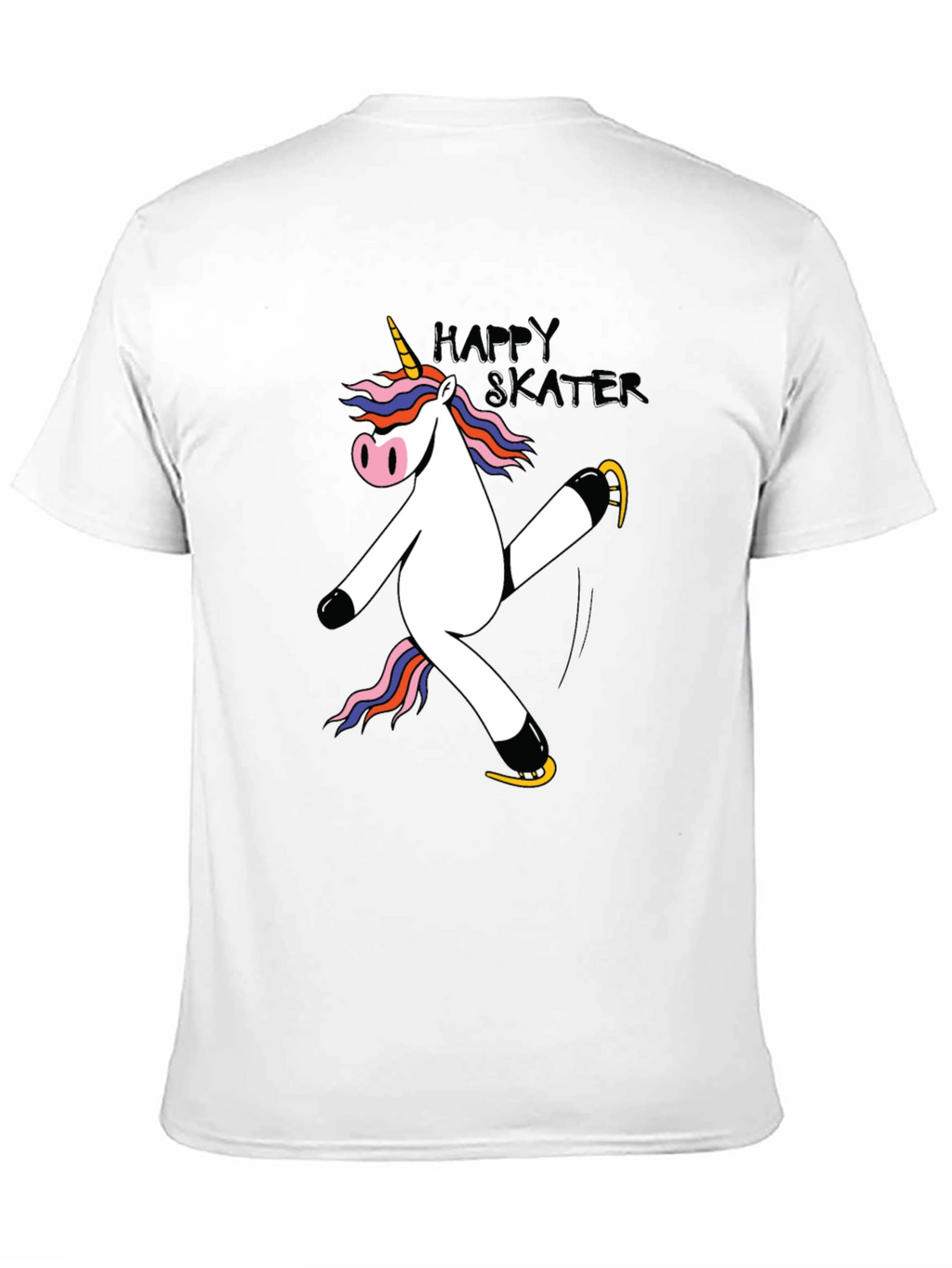 Unicorn Skater Black Graphic T-Shirt