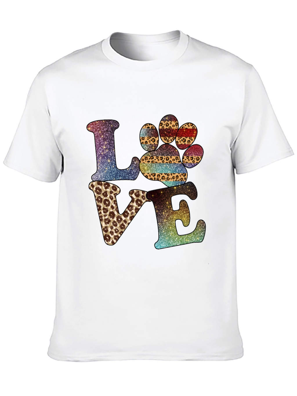 LOVE Paw Print Graphic T-Shirt