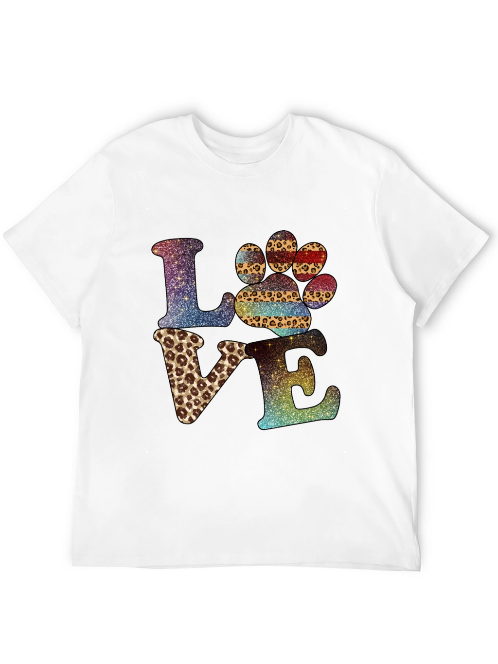 LOVE Paw Print Graphic T-Shirt