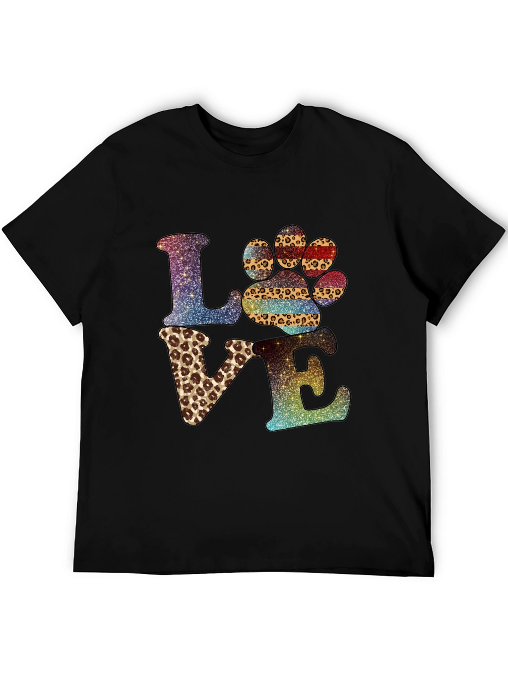 LOVE Paw Print Graphic T-Shirt
