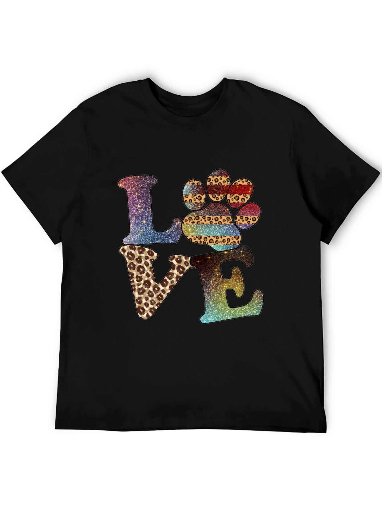 LOVE Paw Print Graphic T-Shirt