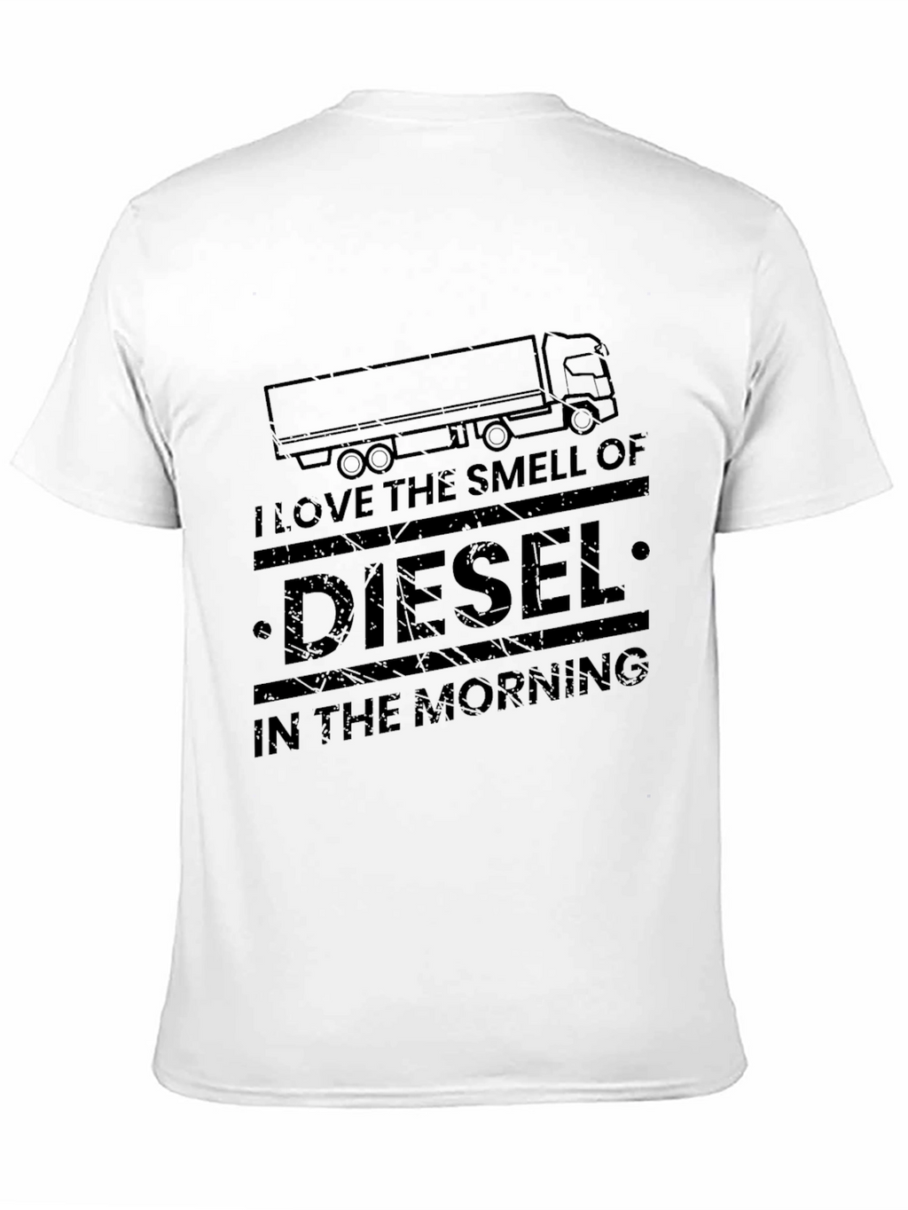 Diesel Smell Trucker Tee -  Mens Black Graphic T-Shirt
