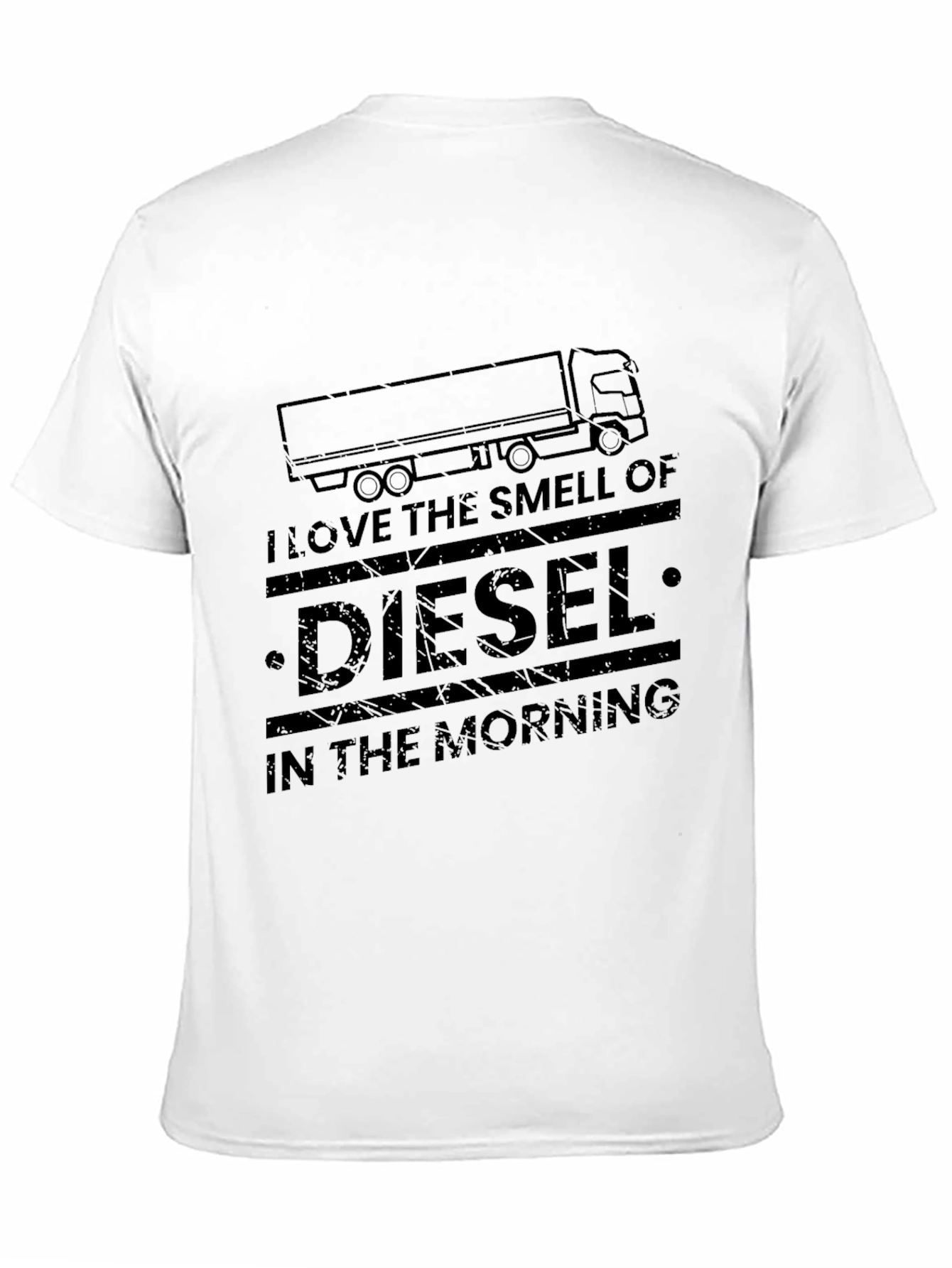 Diesel Smell Trucker Tee -  Mens Black Graphic T-Shirt