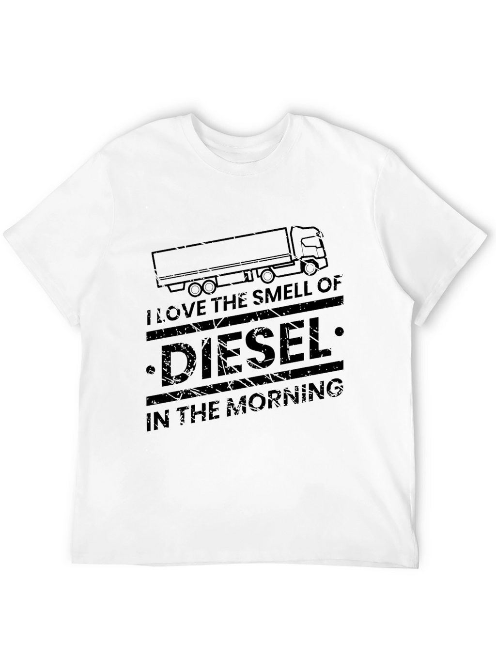 Diesel Smell Trucker Tee -  Mens Black Graphic T-Shirt