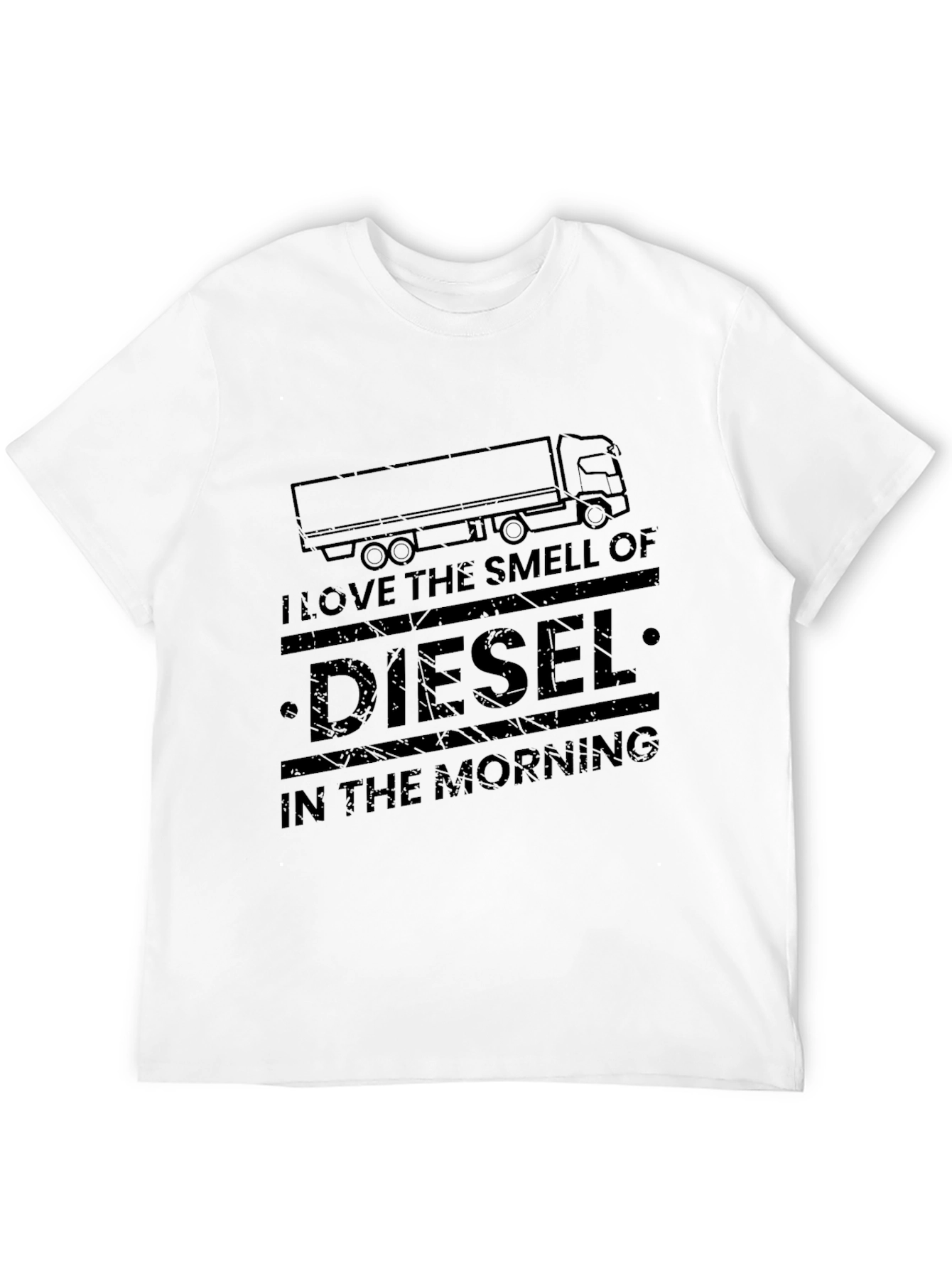 Diesel Smell Trucker Tee -  Mens Black Graphic T-Shirt