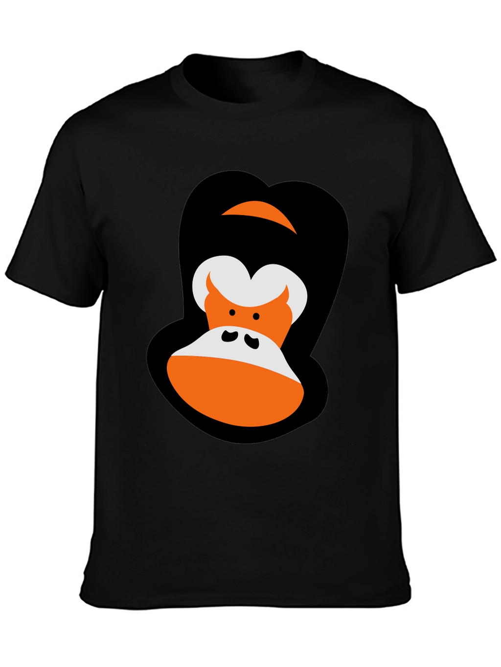 Cartoon Gorilla Graphic Tee - Black