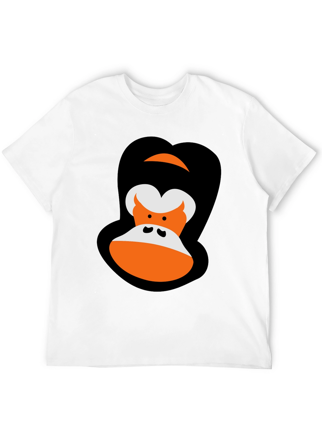 Cartoon Gorilla Graphic Tee - Black