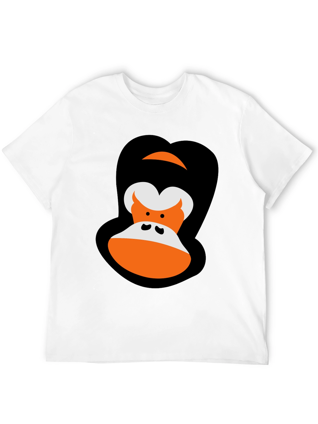 Cartoon Gorilla Graphic Tee - Black