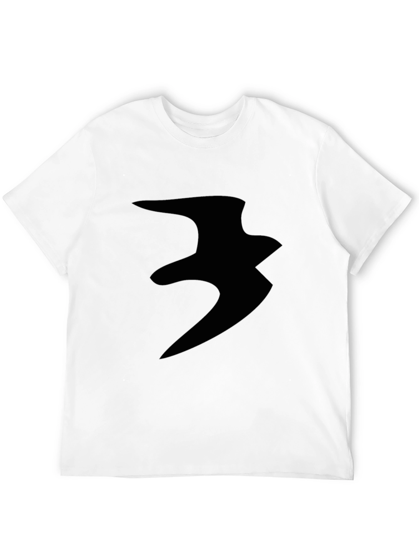 Abstract Print Black Casual T-Shirt