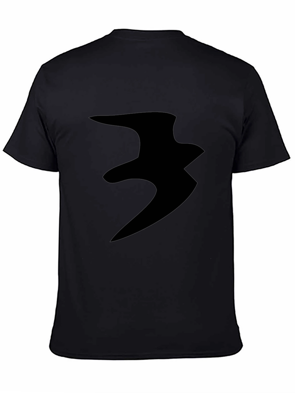 Abstract Print Black Casual T-Shirt