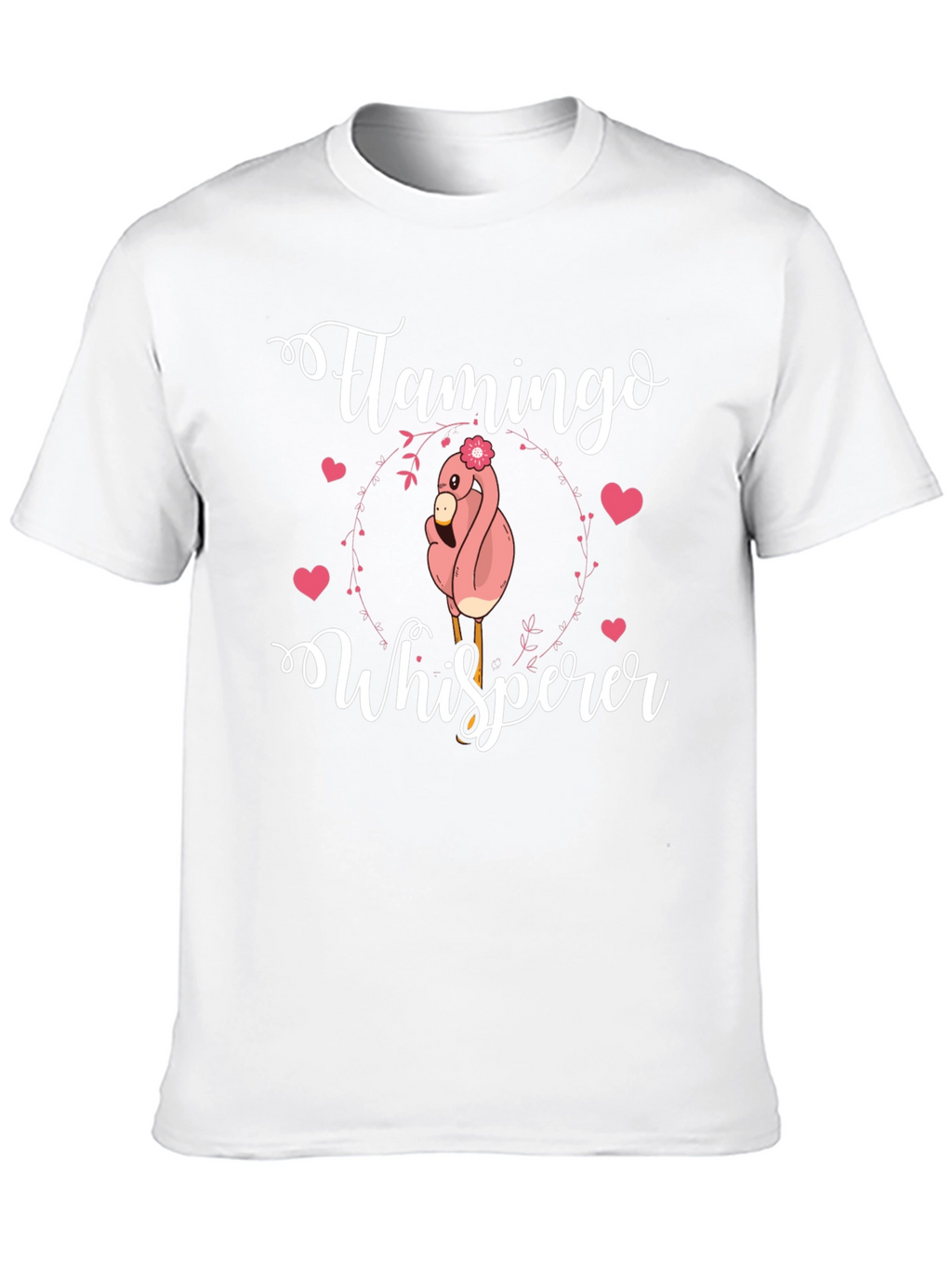 Flamingo Whisperer Graphic Tee - Black Cotton Blend
