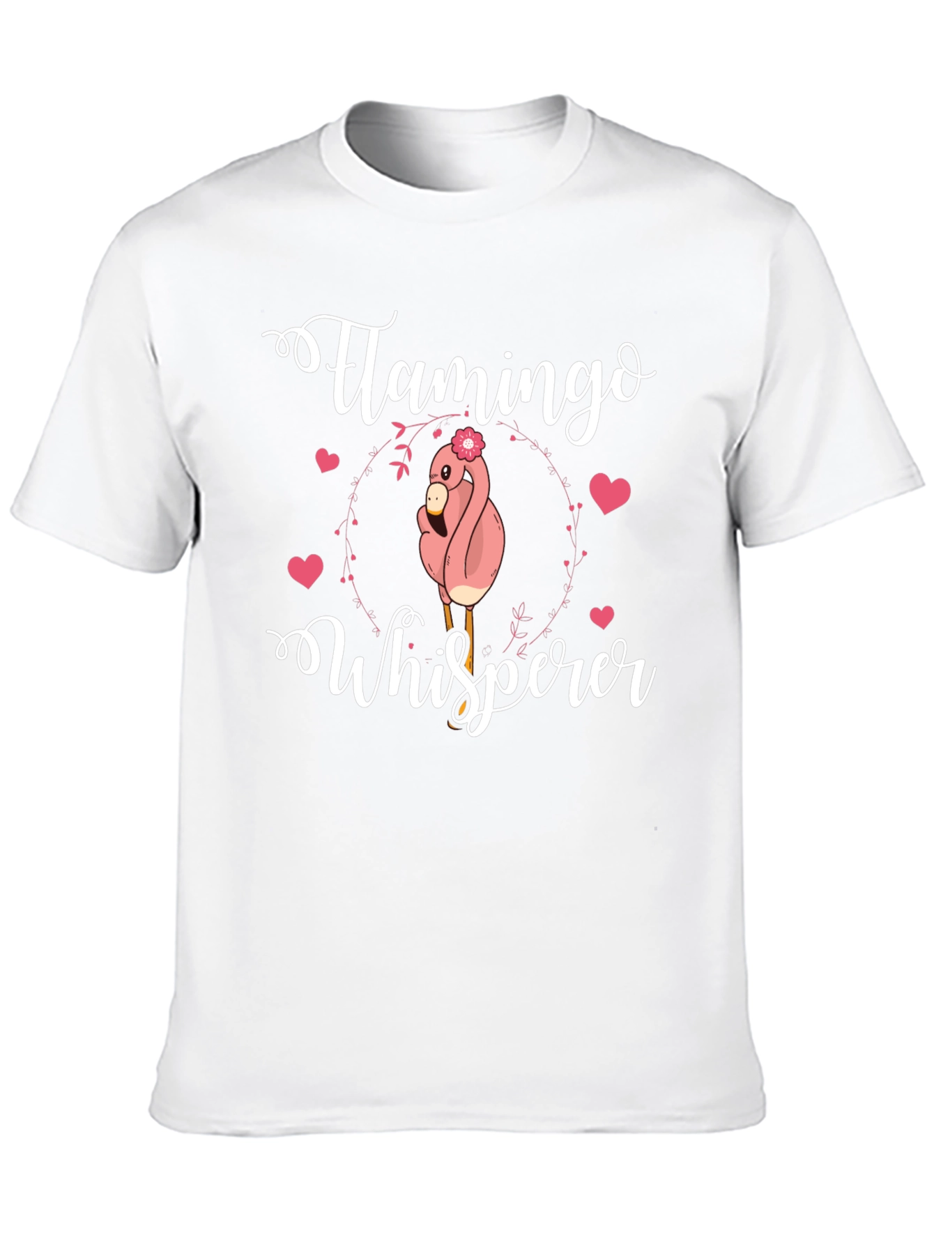 Flamingo Whisperer Graphic Tee - Black Cotton Blend