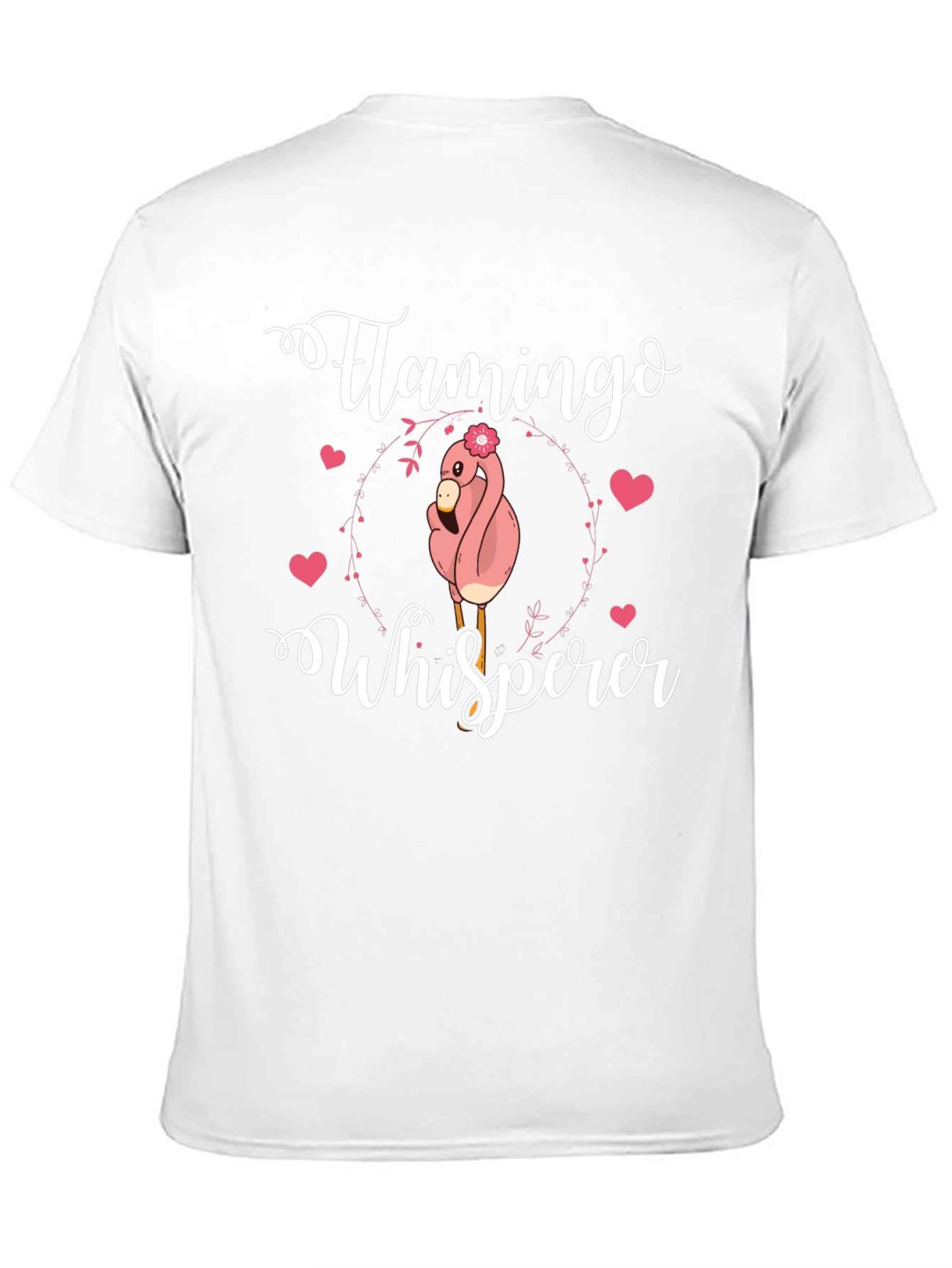 Flamingo Whisperer Graphic Tee - Black Cotton Blend
