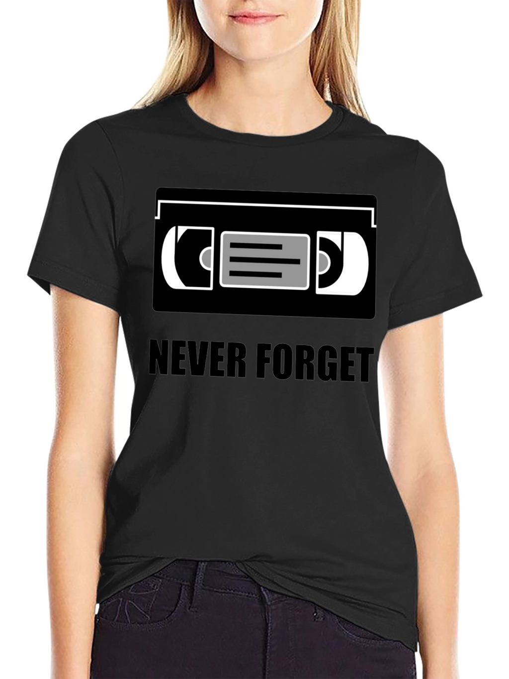 Never Forget VHS Tape T-Shirt Retro Nostalgia