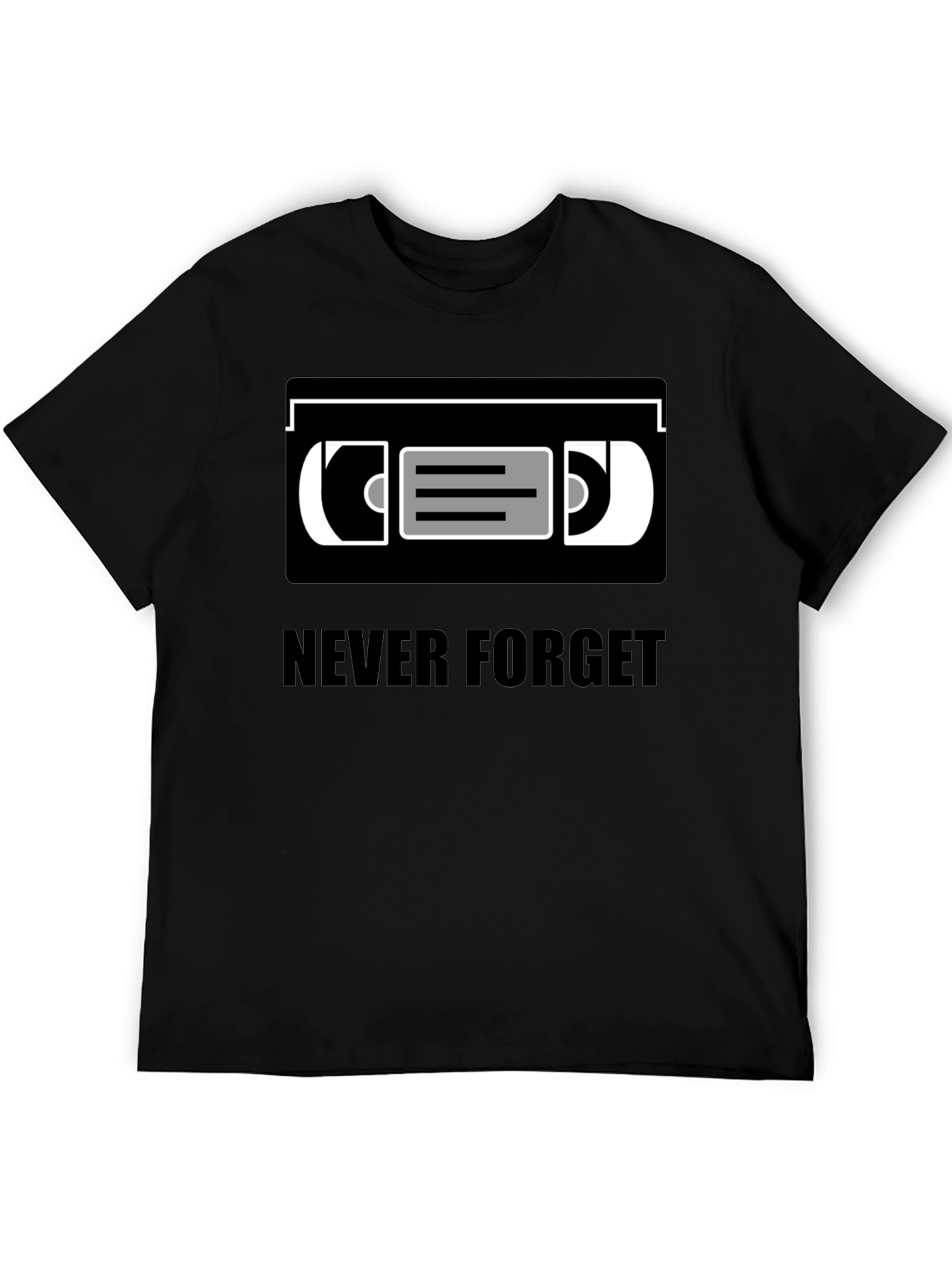 Never Forget VHS Tape T-Shirt Retro Nostalgia