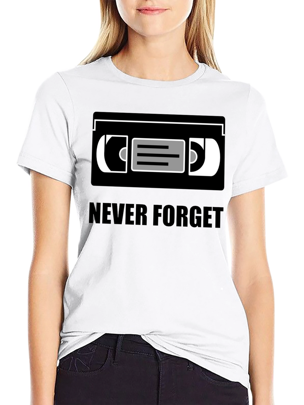 Never Forget VHS Tape T-Shirt Retro Nostalgia