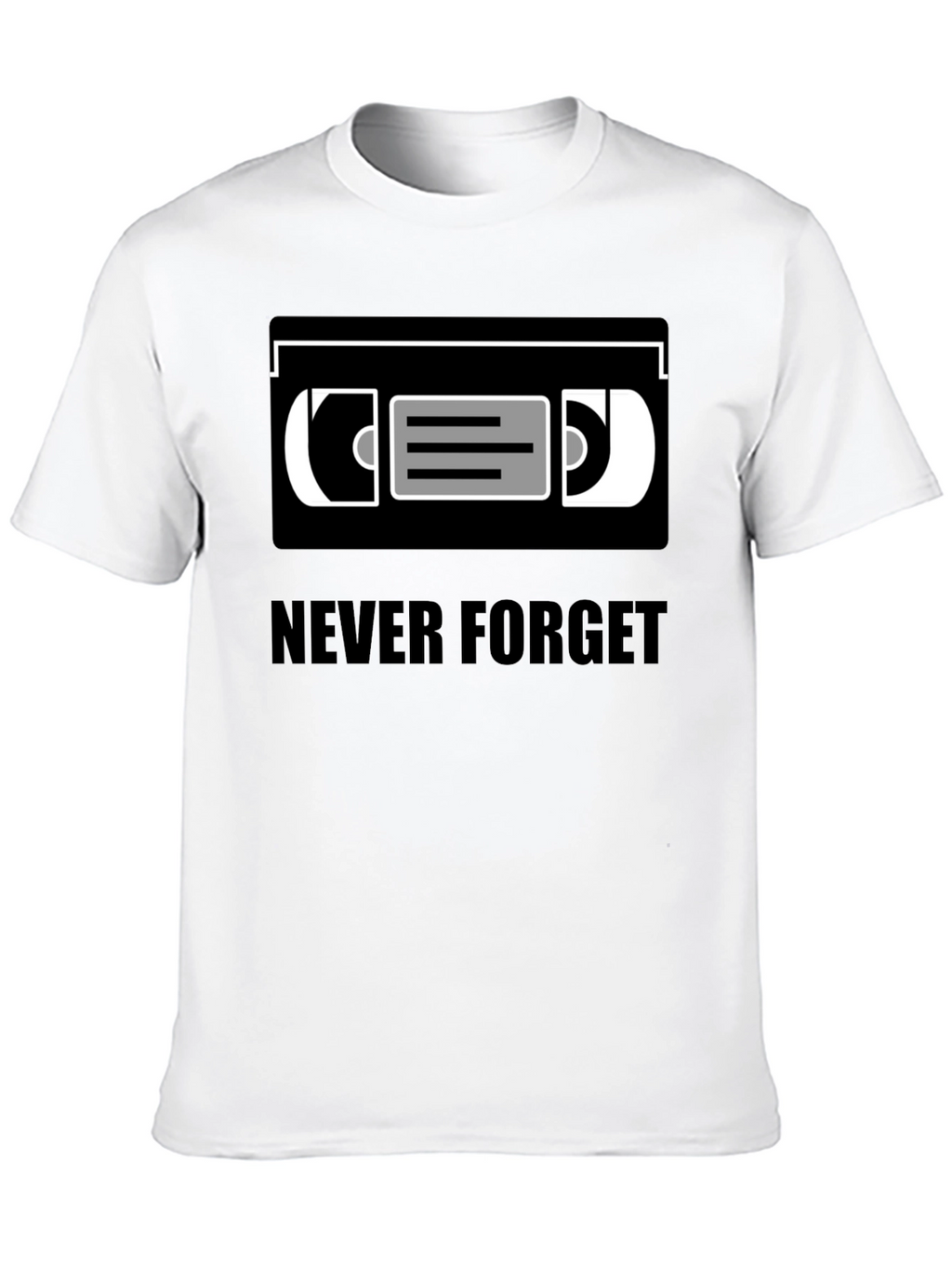Never Forget VHS Tape T-Shirt Retro Nostalgia