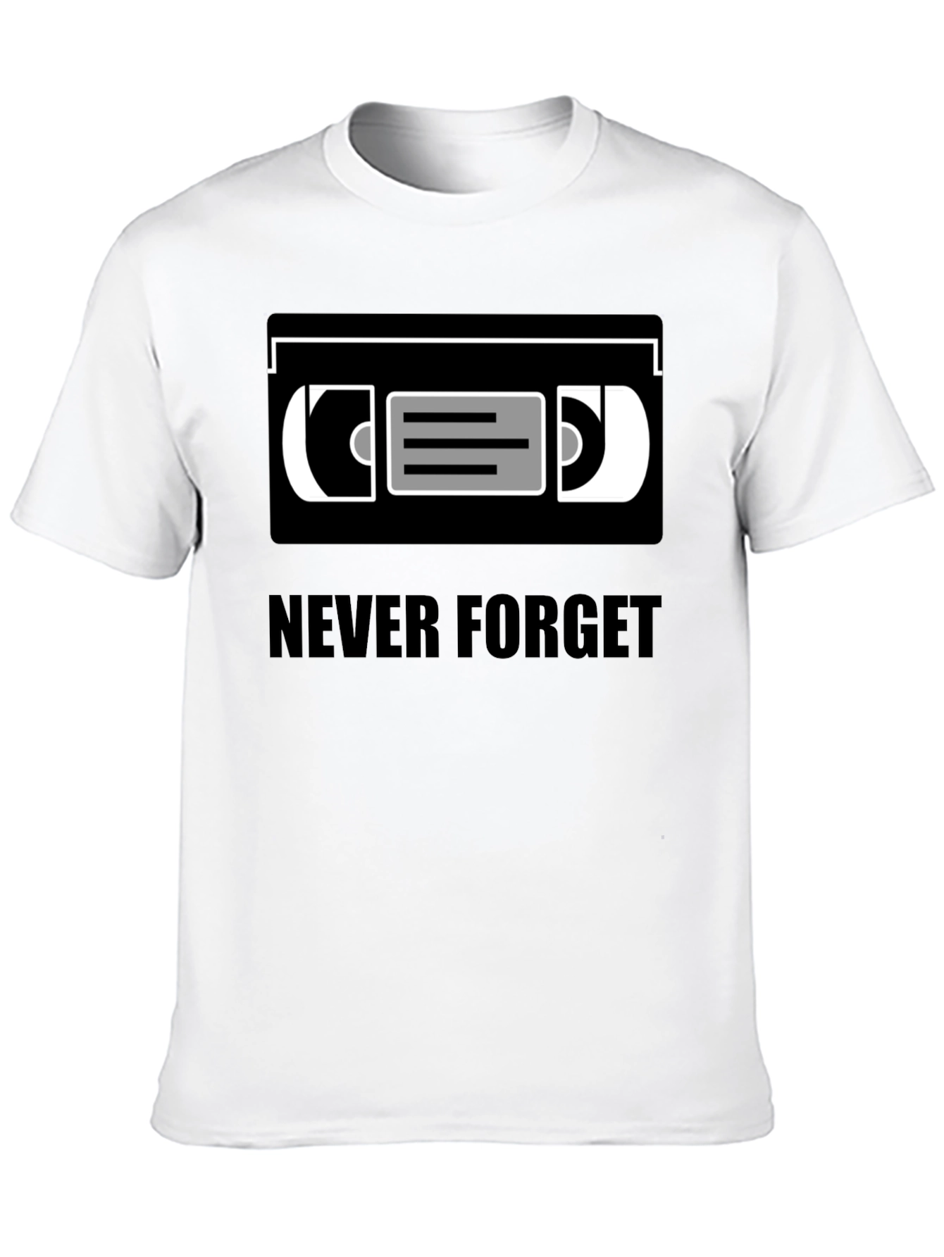 Never Forget VHS Tape T-Shirt Retro Nostalgia