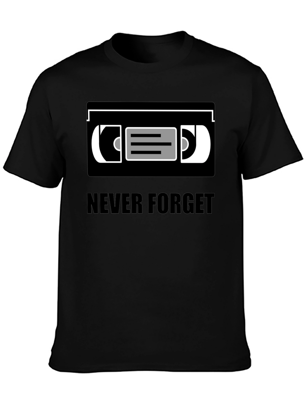 Never Forget VHS Tape T-Shirt Retro Nostalgia
