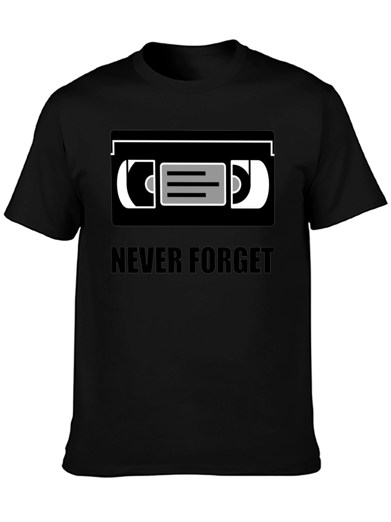 Never Forget VHS Tape T-Shirt Retro Nostalgia