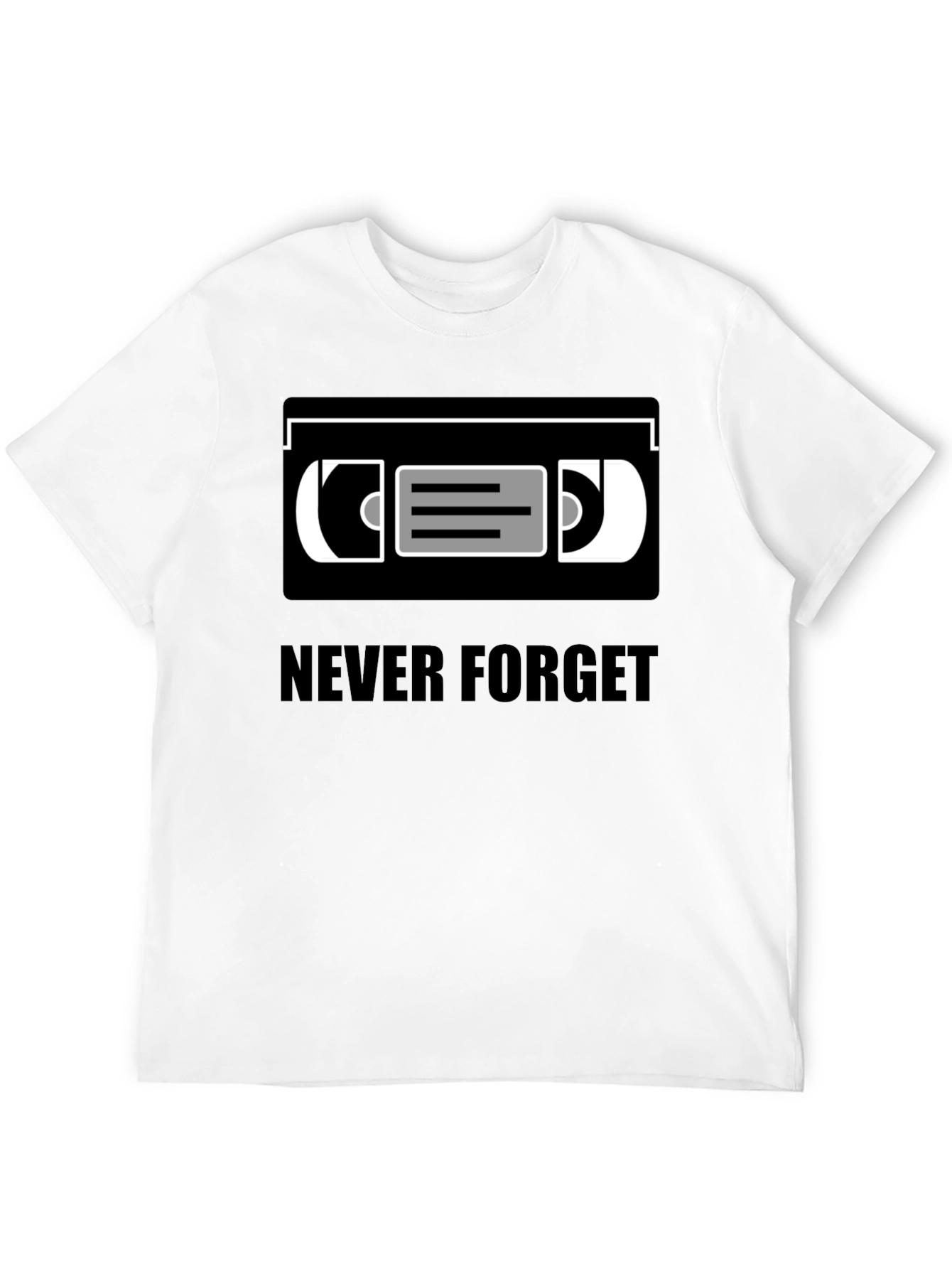Never Forget VHS Tape T-Shirt Retro Nostalgia