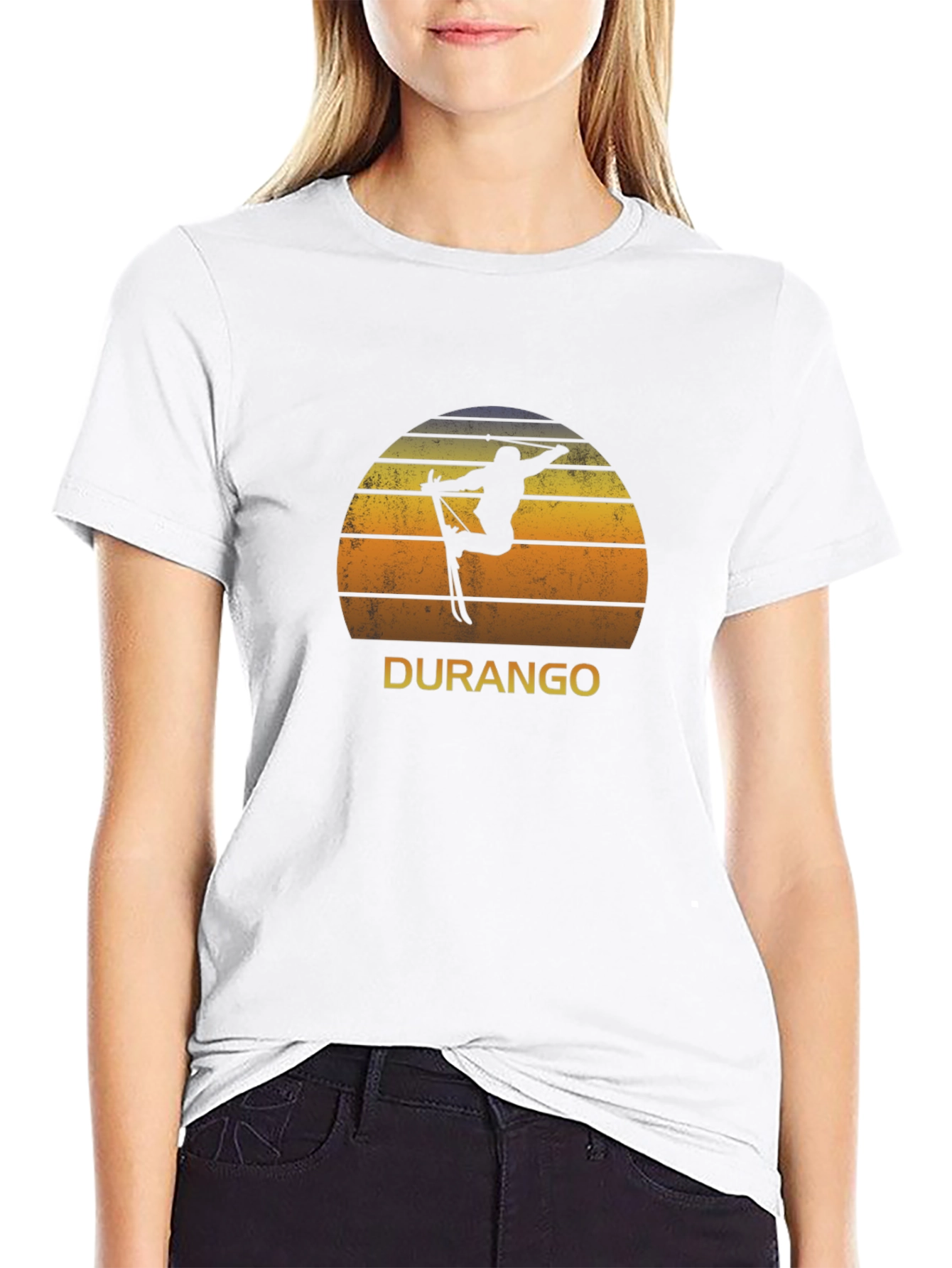 Durango Ski Sunset Black T-Shirt