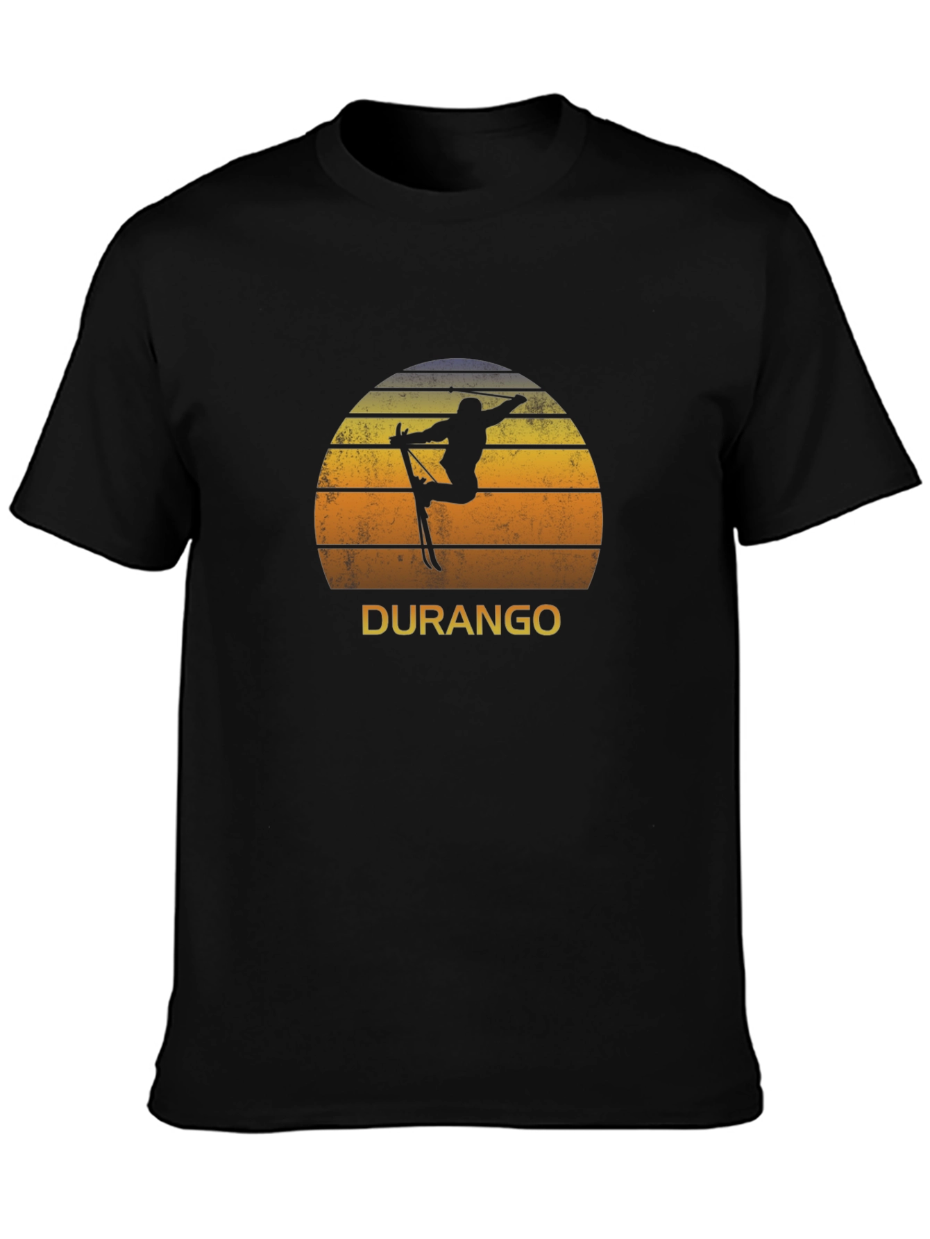 Durango Ski Sunset Black T-Shirt