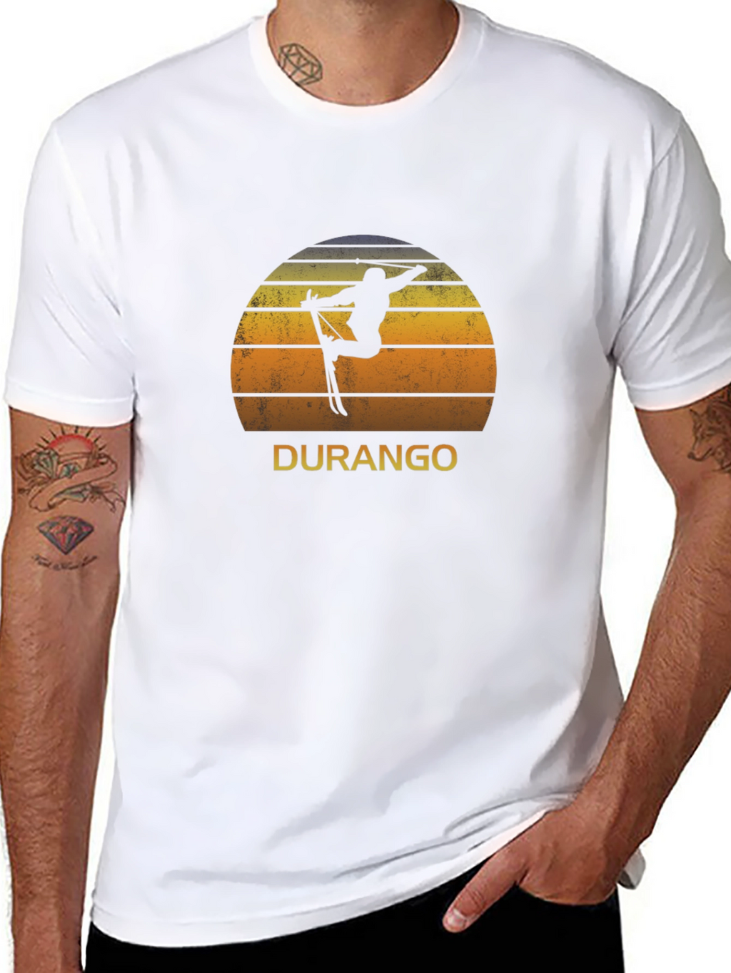 Durango Ski Sunset Black T-Shirt