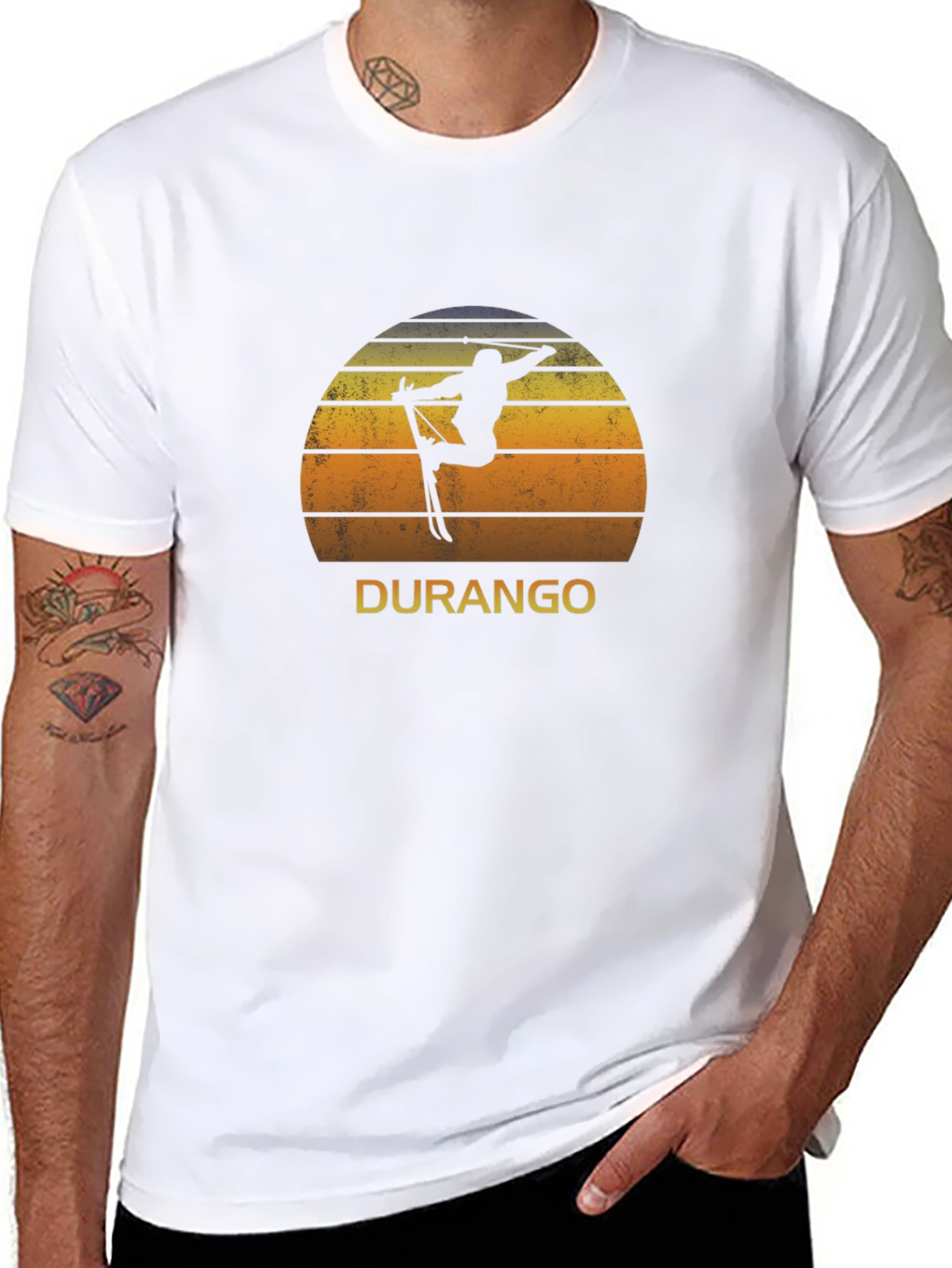 Durango Ski Sunset Black T-Shirt