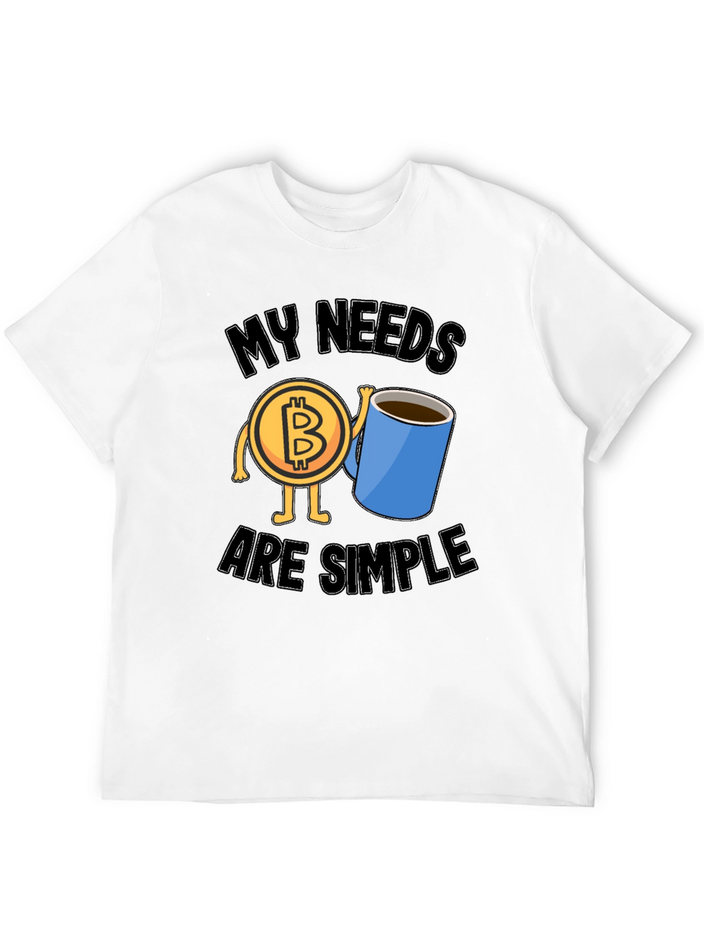 Bitcoin and Coffee Graphic T-Shirt