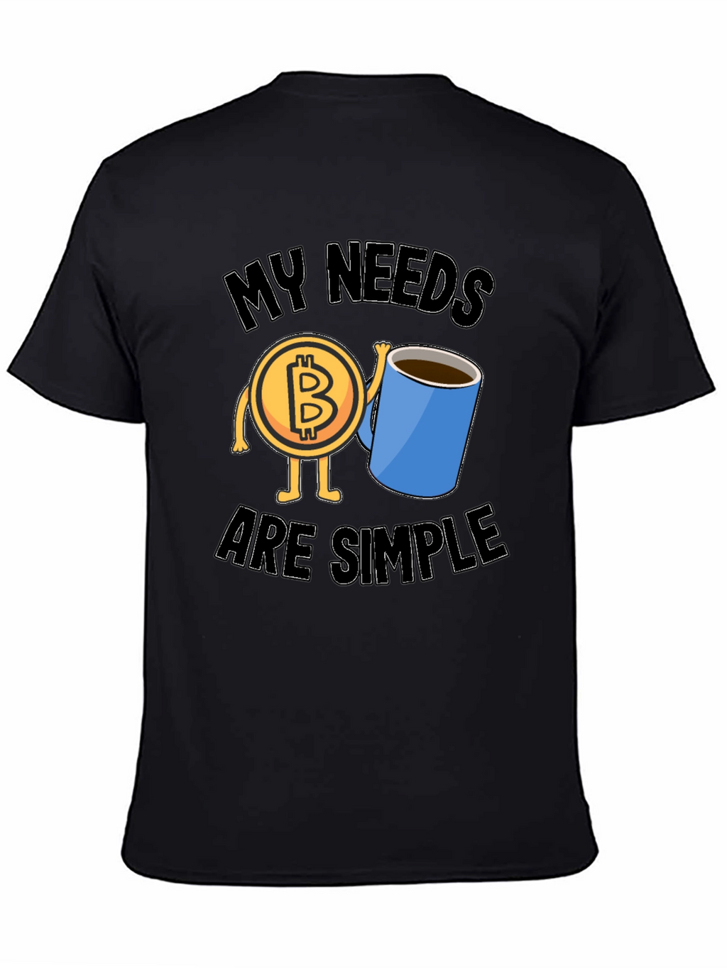 Bitcoin and Coffee Graphic T-Shirt