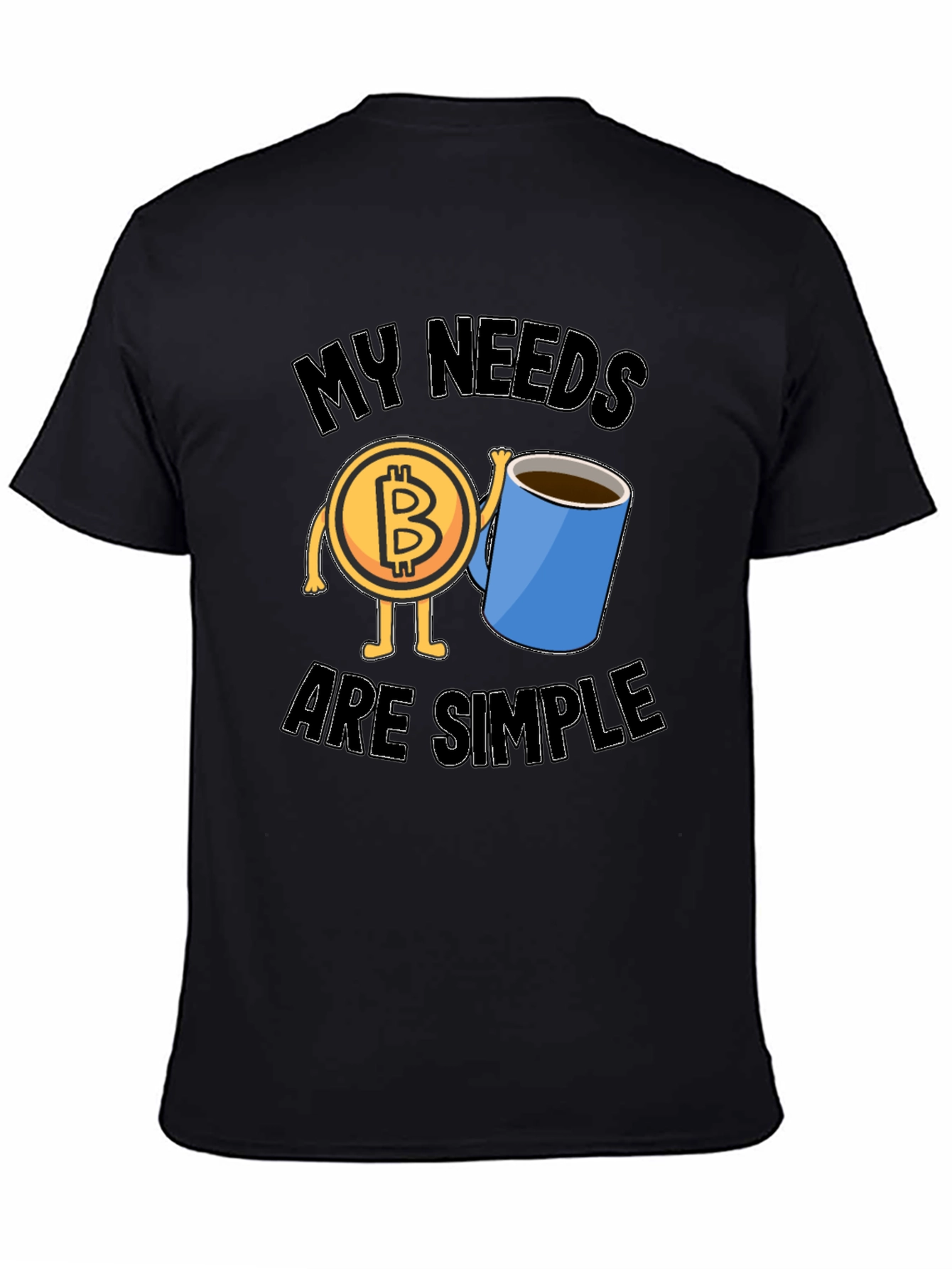 Bitcoin and Coffee Graphic T-Shirt