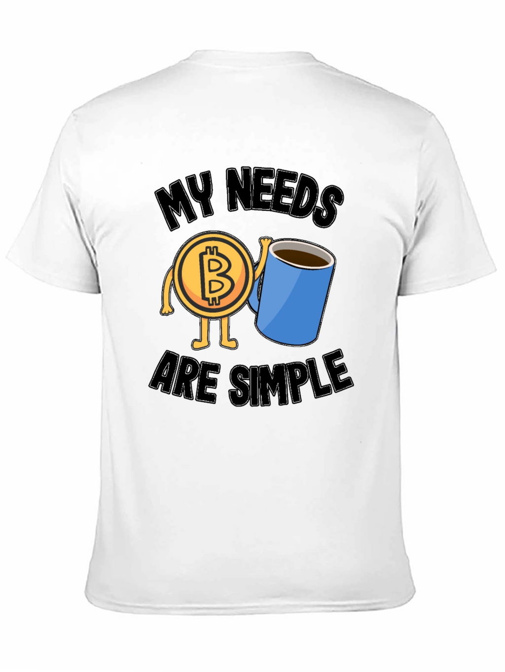 Bitcoin and Coffee Graphic T-Shirt