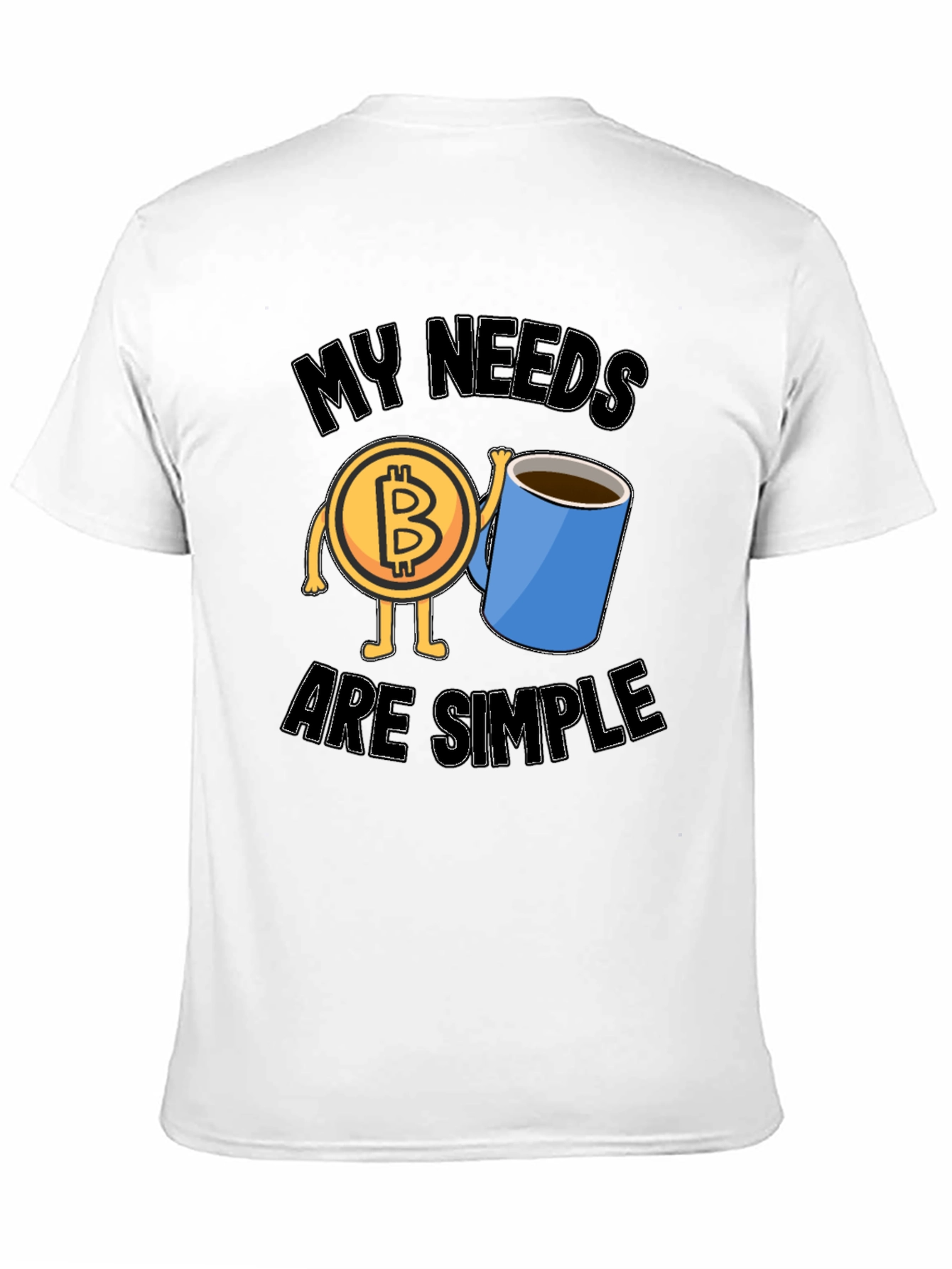 Bitcoin and Coffee Graphic T-Shirt