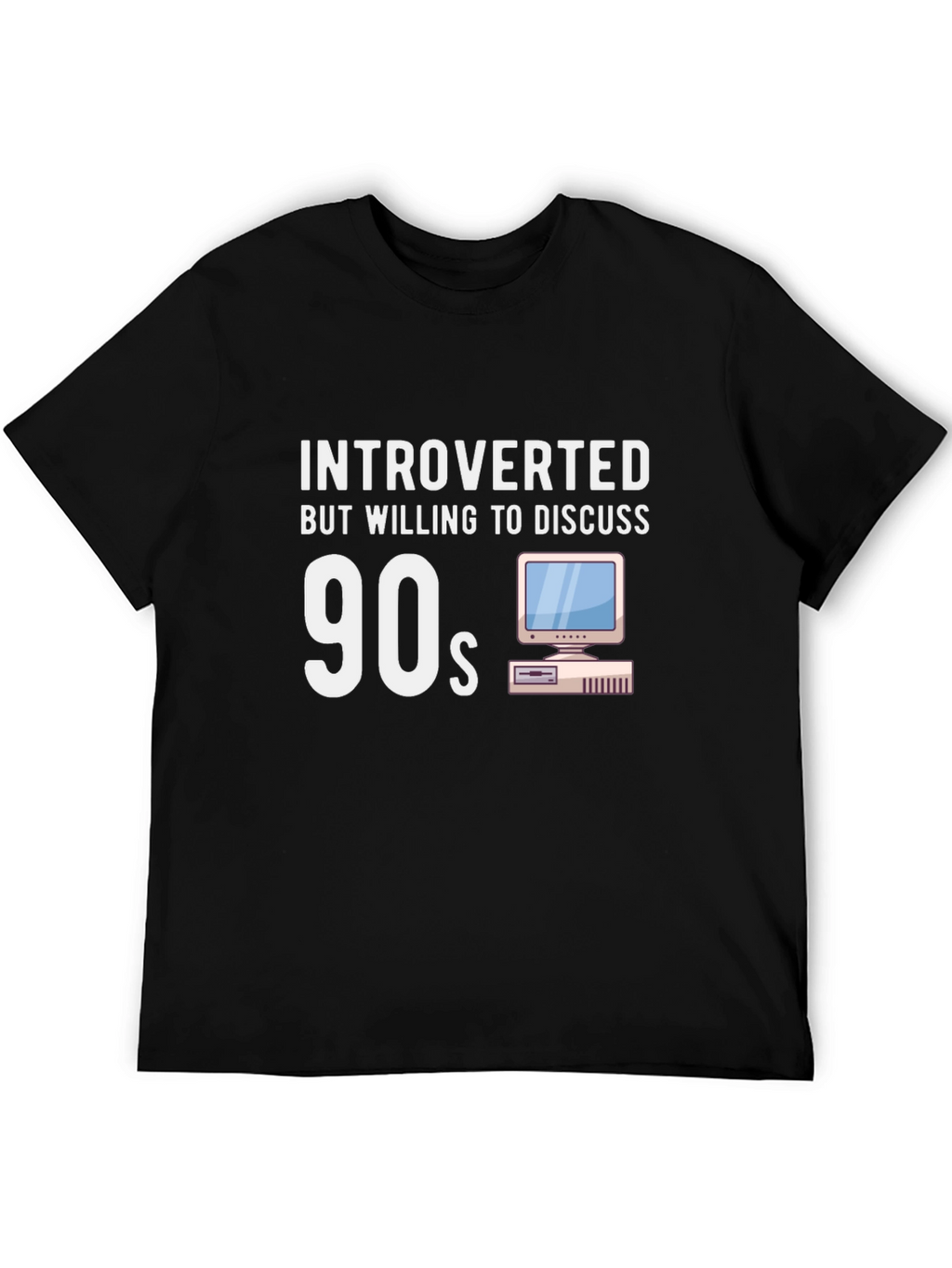 Introverted 90s T-Shirt - Nostalgic Computer Design