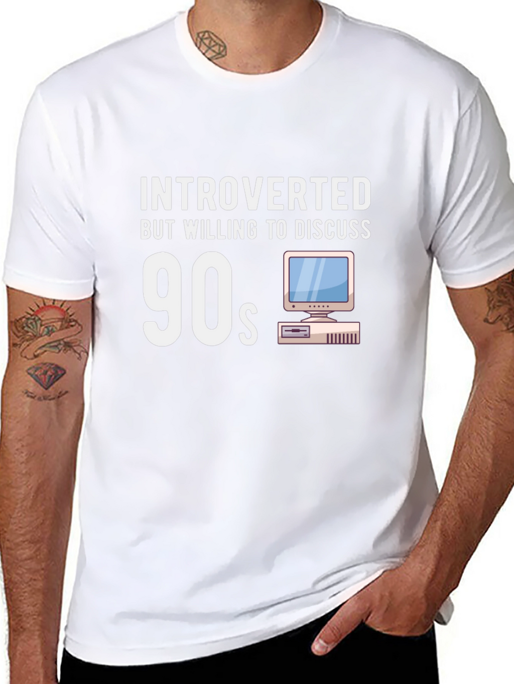 Introverted 90s T-Shirt - Nostalgic Computer Design