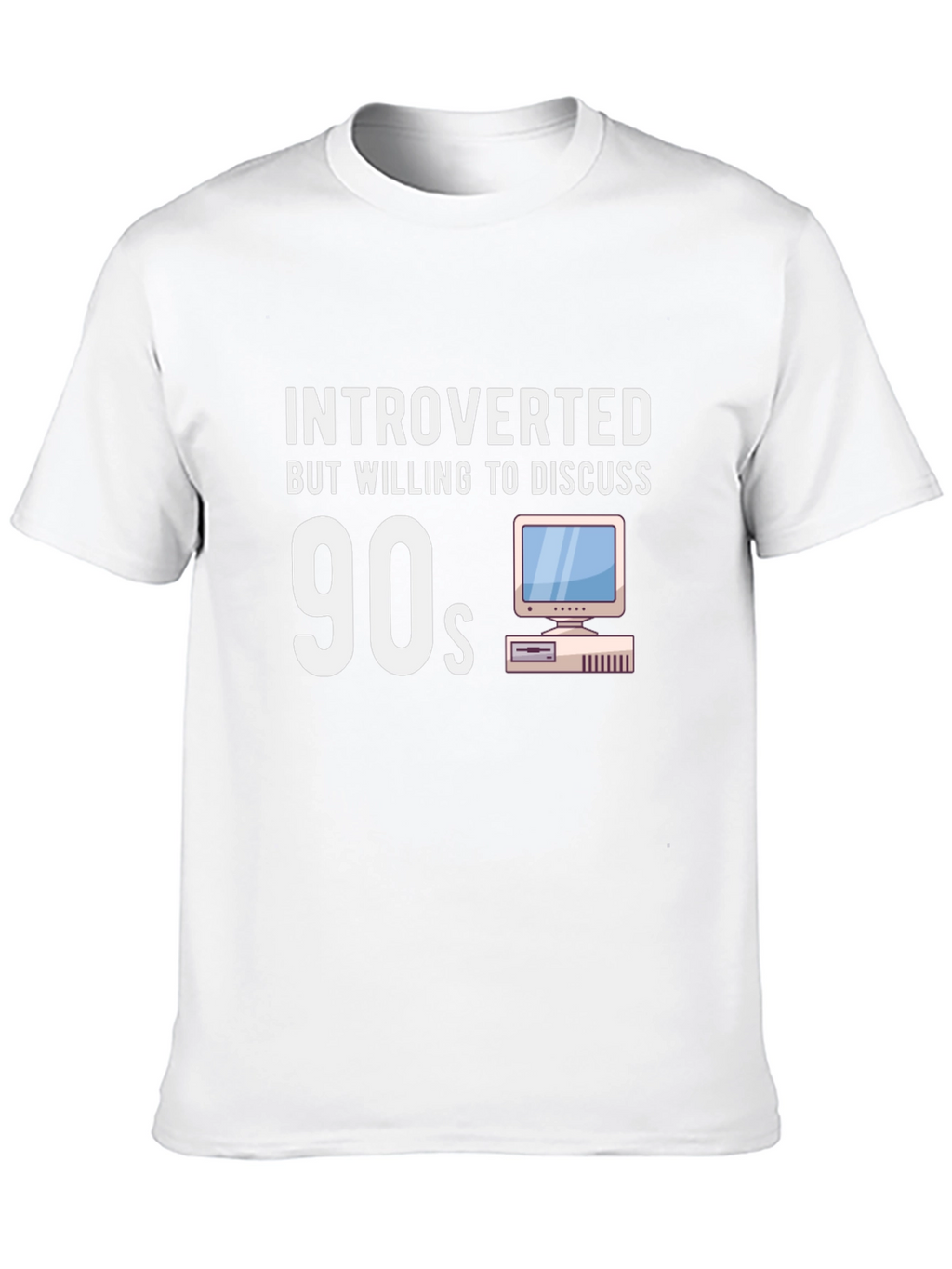 Introverted 90s T-Shirt - Nostalgic Computer Design
