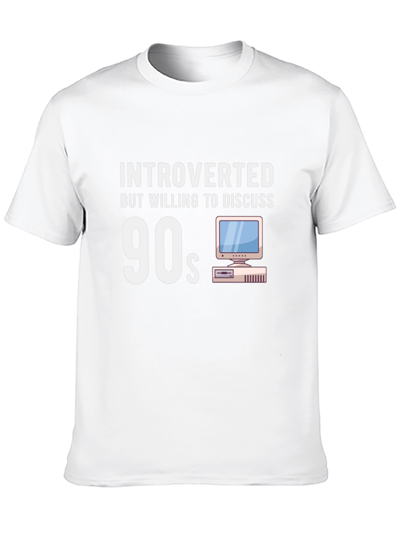 Introverted 90s T-Shirt - Nostalgic Computer Design