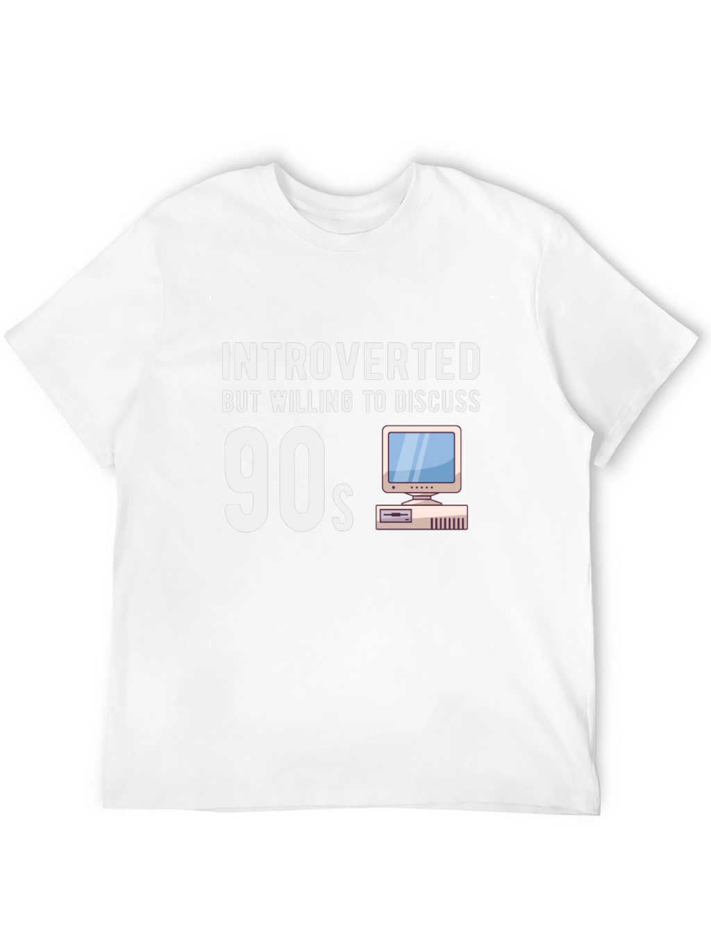 Introverted 90s T-Shirt - Nostalgic Computer Design