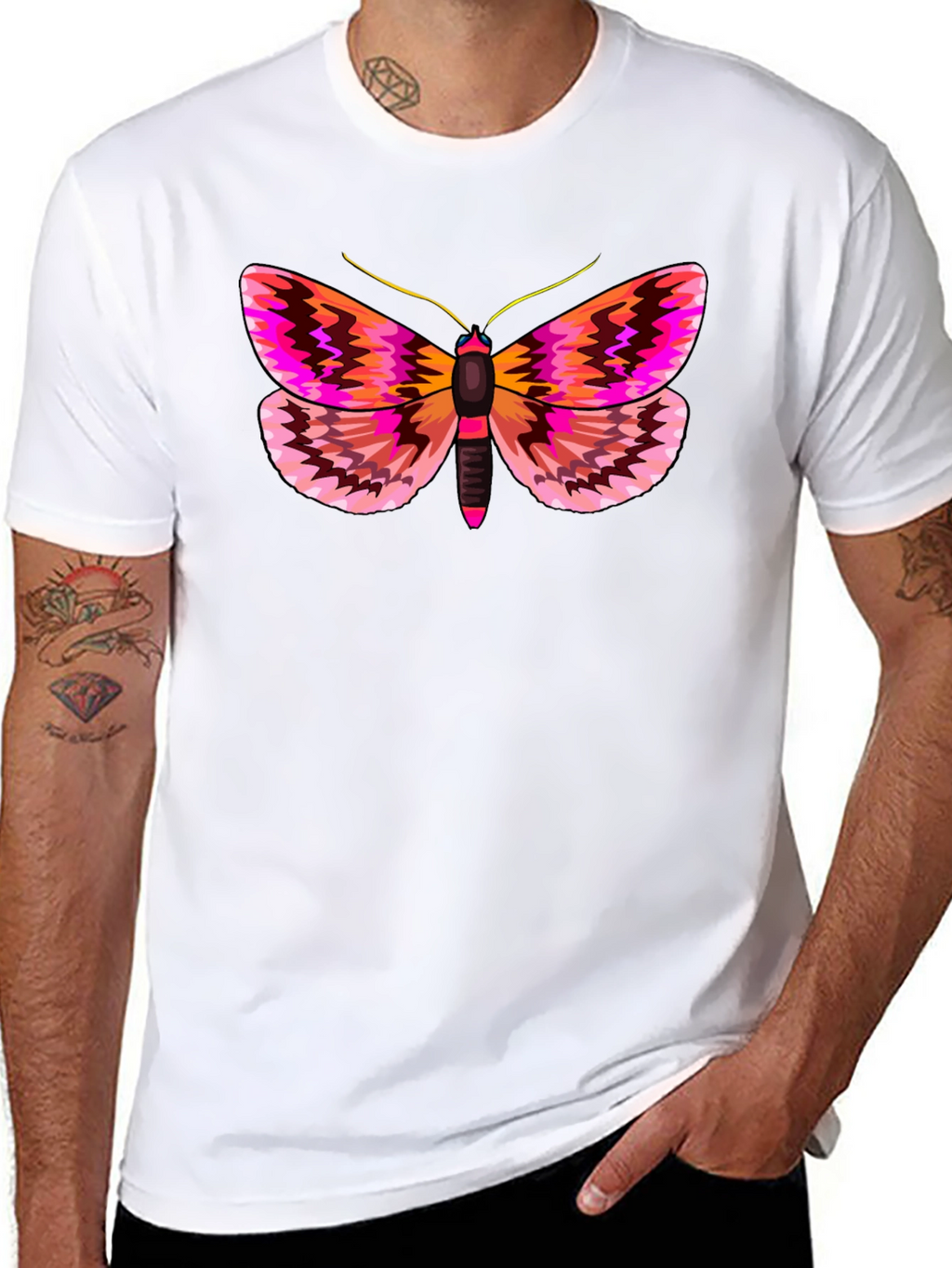 Moth Graphic T-Shirt - Unique Butterfly Tee