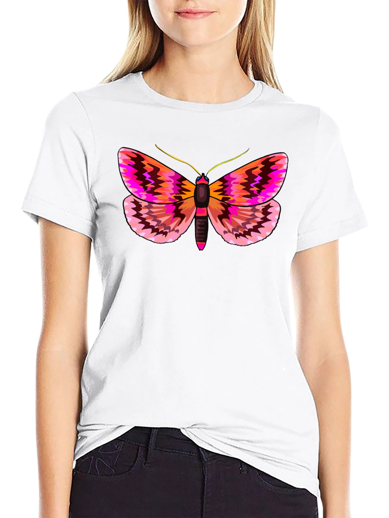 Moth Graphic T-Shirt - Unique Butterfly Tee