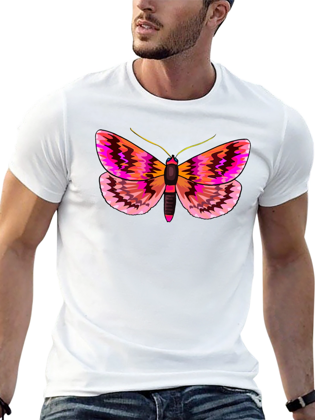Moth Graphic T-Shirt - Unique Butterfly Tee