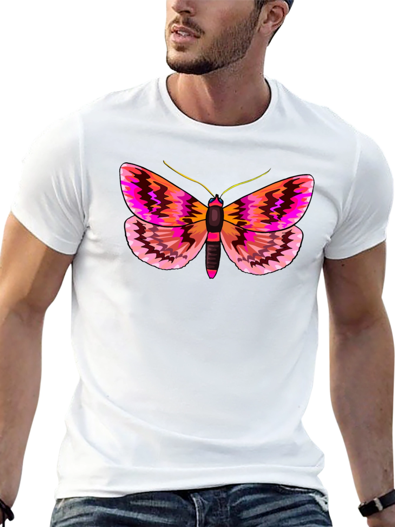 Moth Graphic T-Shirt - Unique Butterfly Tee
