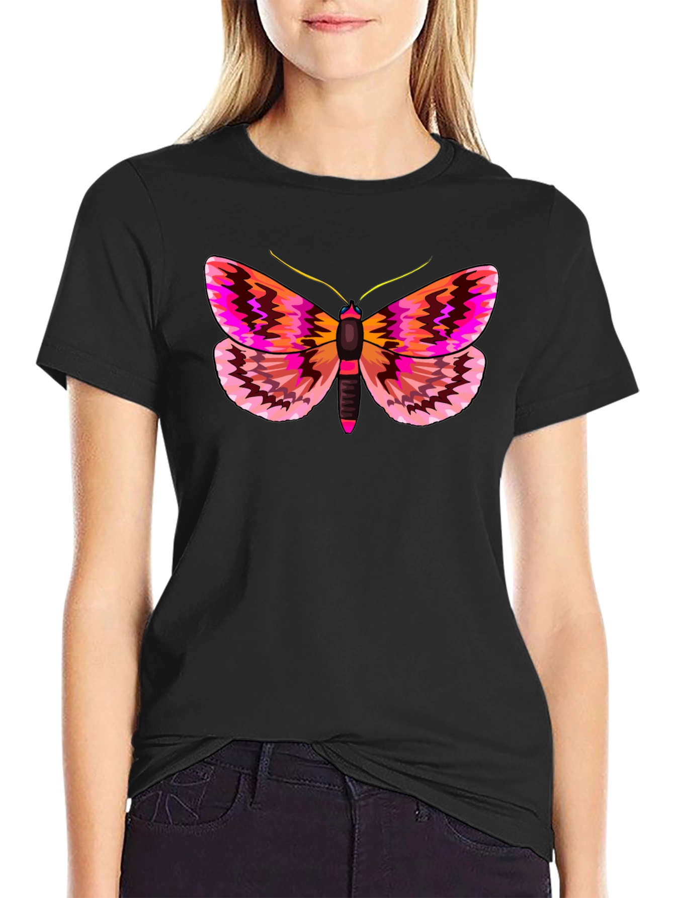 Moth Graphic T-Shirt - Unique Butterfly Tee